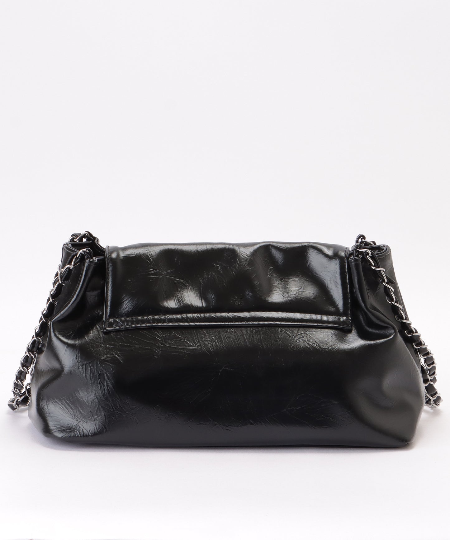 チェーンストラップ付き フラップ ショルダー バッグ