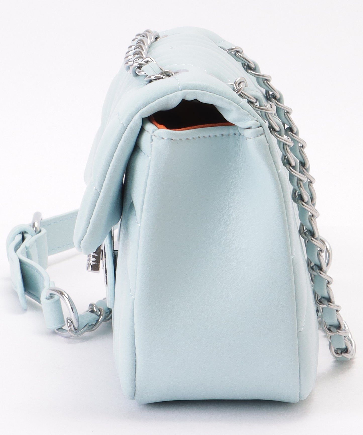 ウエーブ ステッチ キルティング チェーン ショルダー バッグ