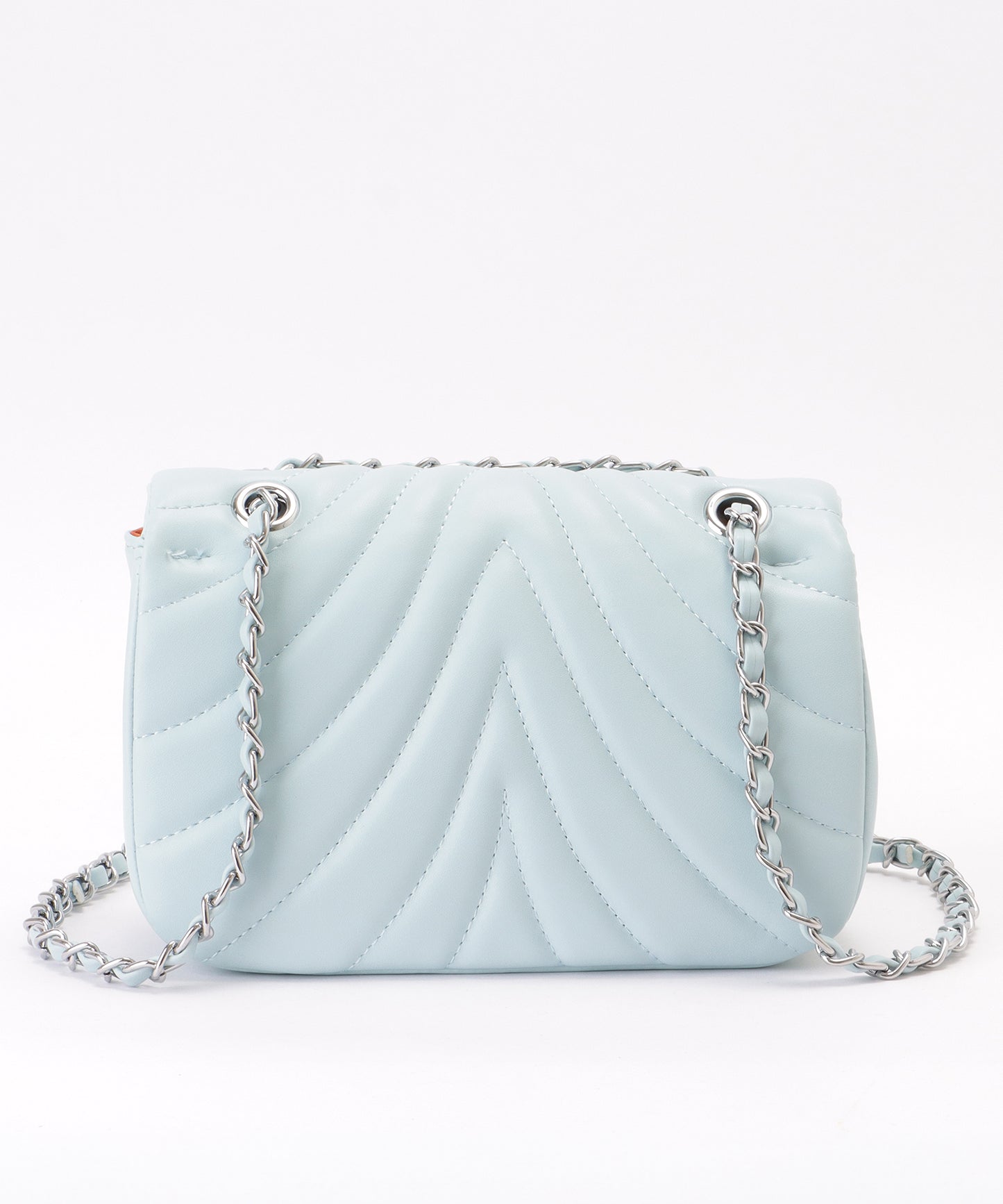 ウエーブ ステッチ キルティング チェーン ショルダー バッグ