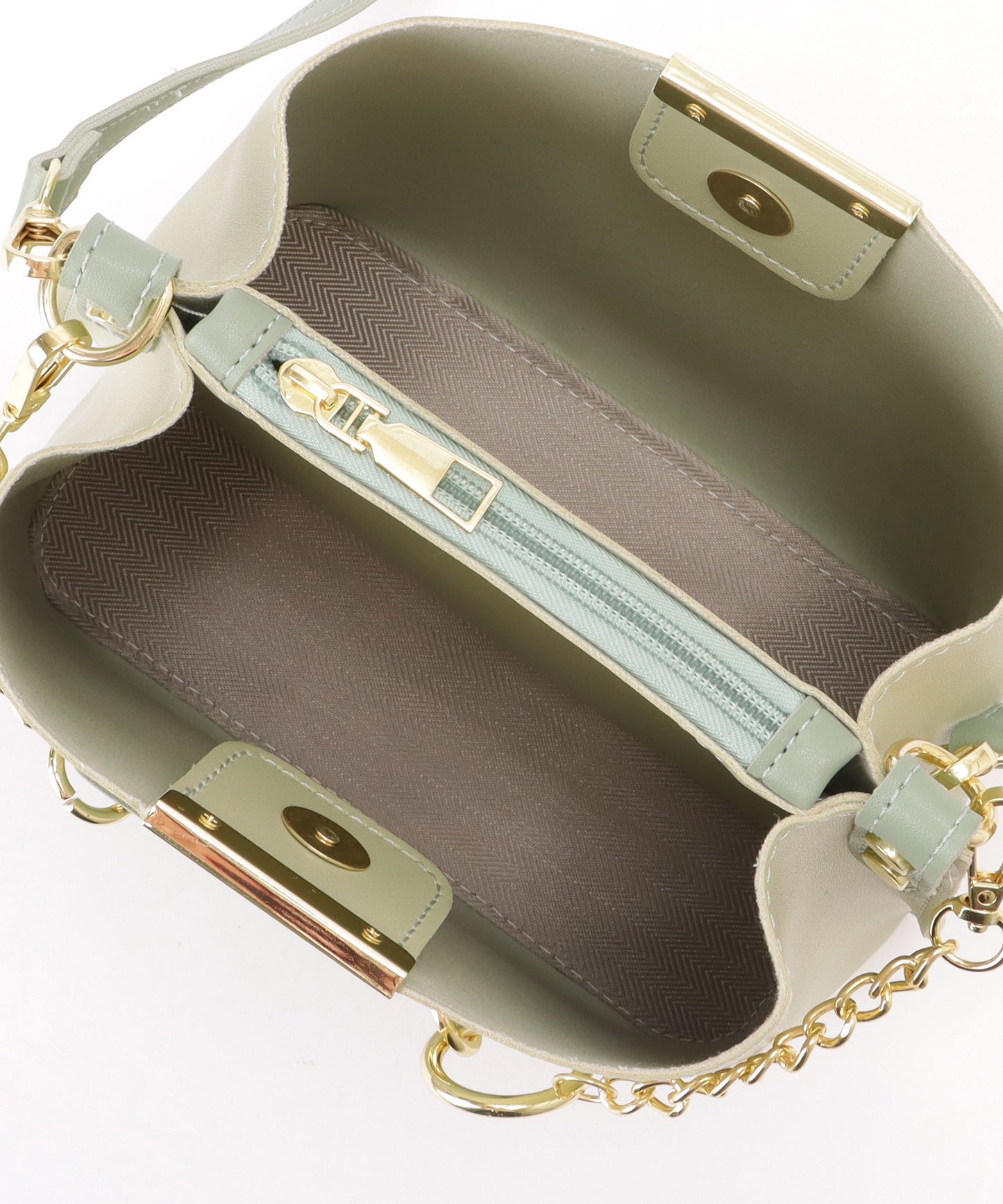 チェーン付き 2WAY スクエア ショルダーバッグ