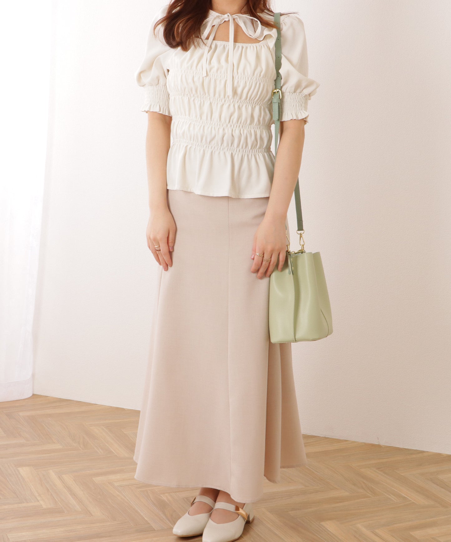 チェーン付き 2WAY スクエア ショルダーバッグ