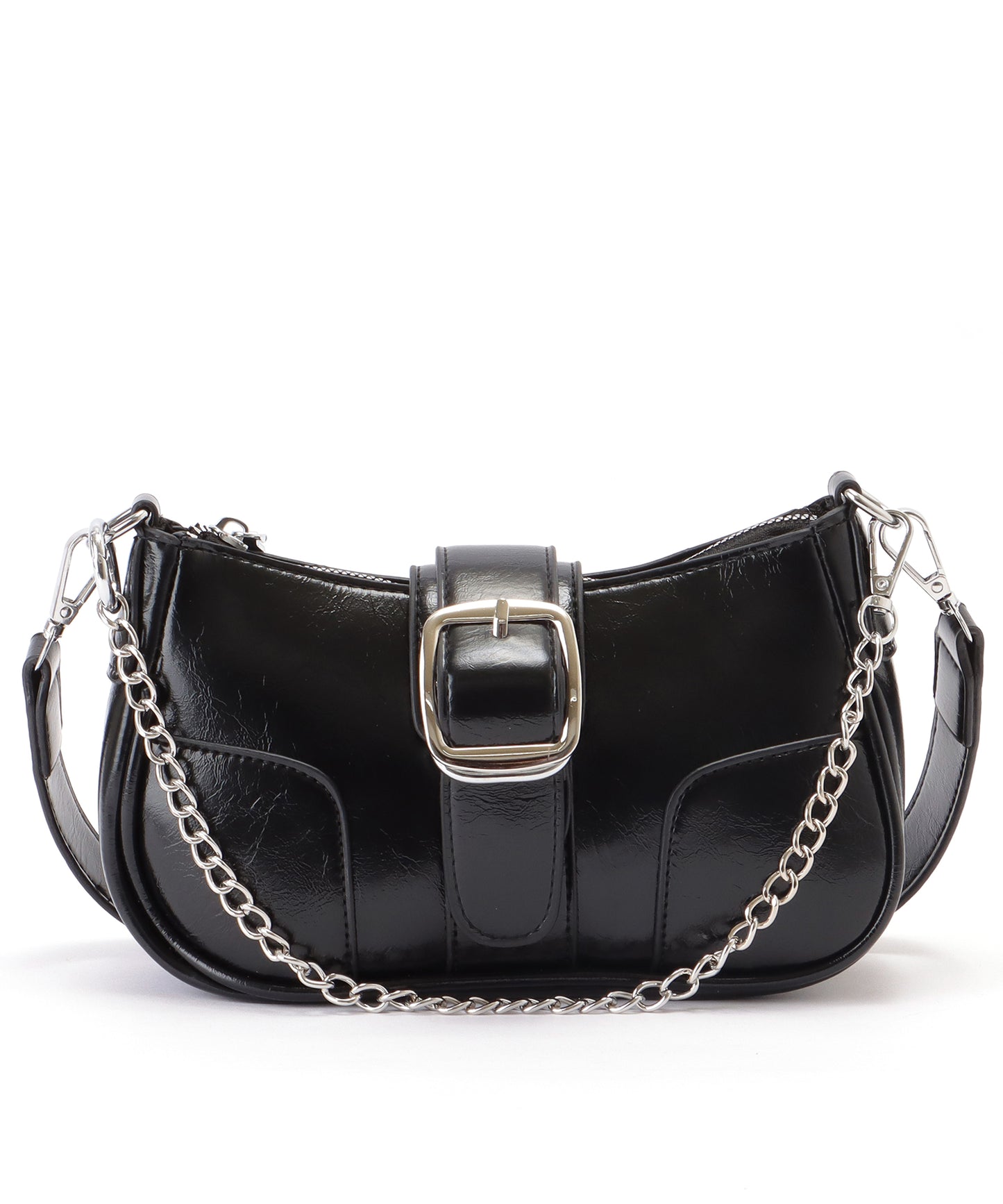 チェーン ストラップ ベルト付き ショルダーバッグ