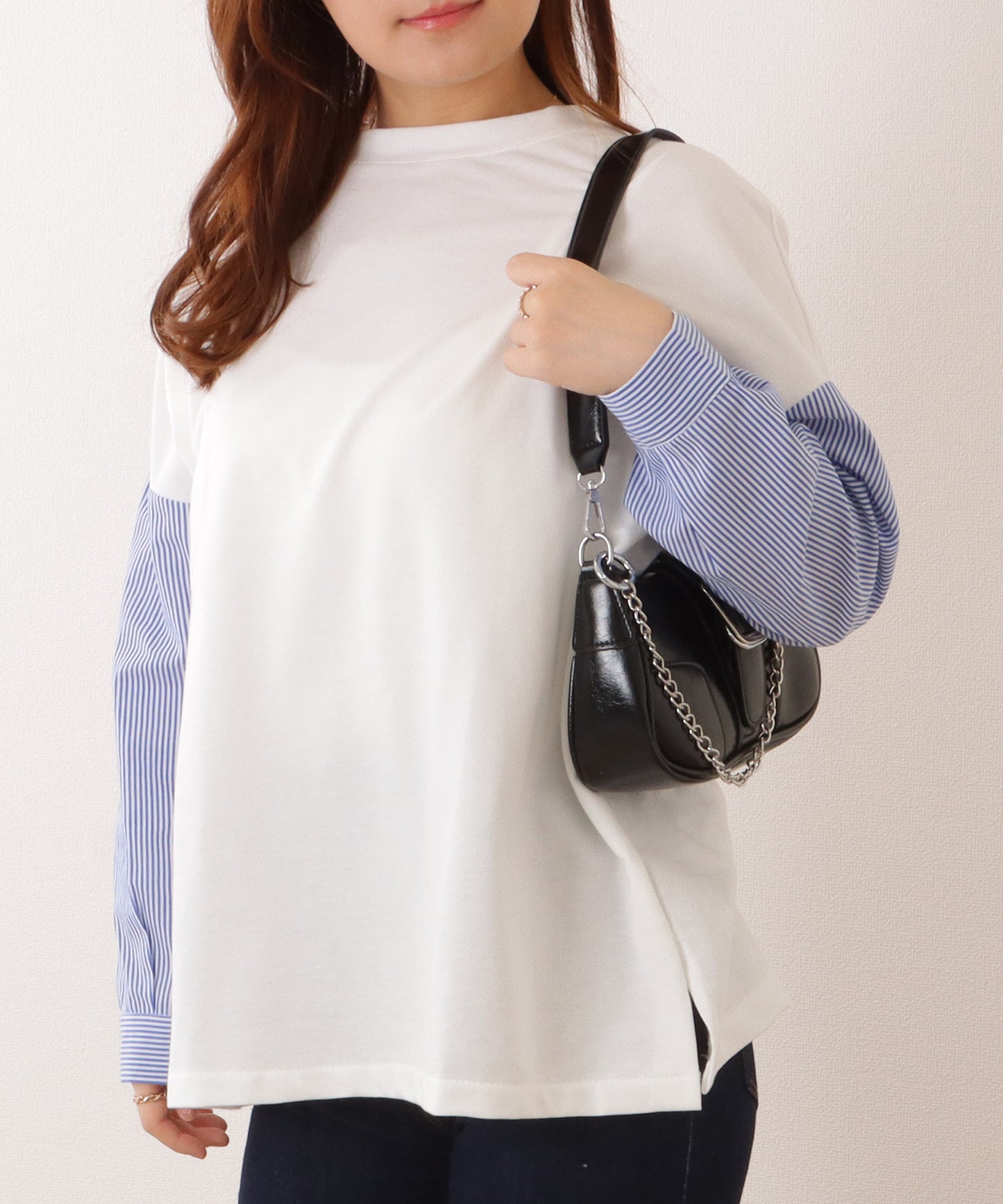 チェーン ストラップ ベルト付き ショルダーバッグ