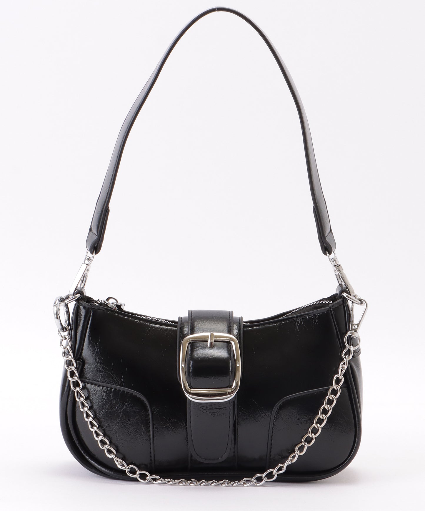 チェーン ストラップ ベルト付き ショルダーバッグ