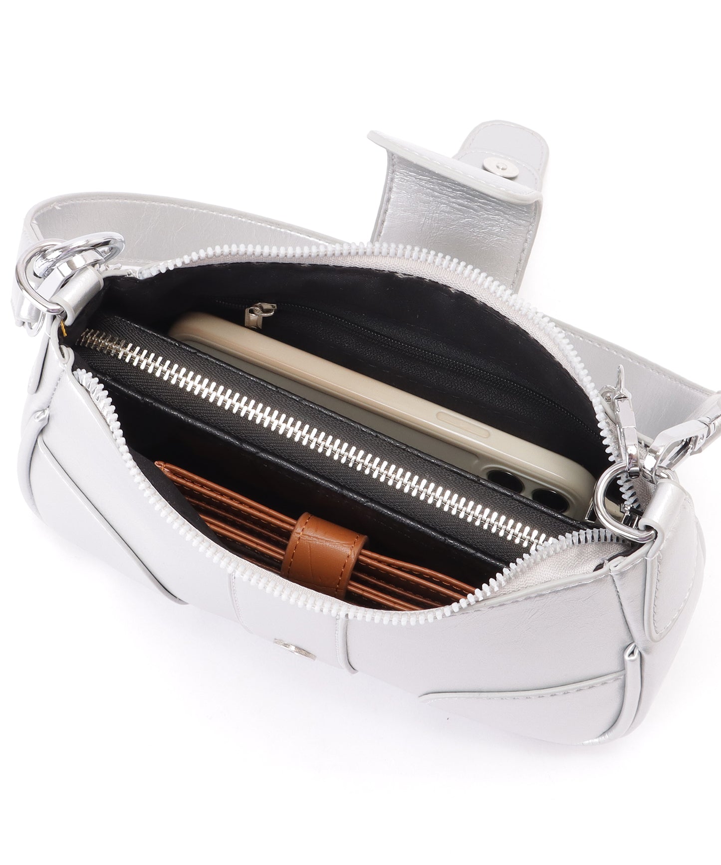 チェーン ストラップ ベルト付き ショルダーバッグ