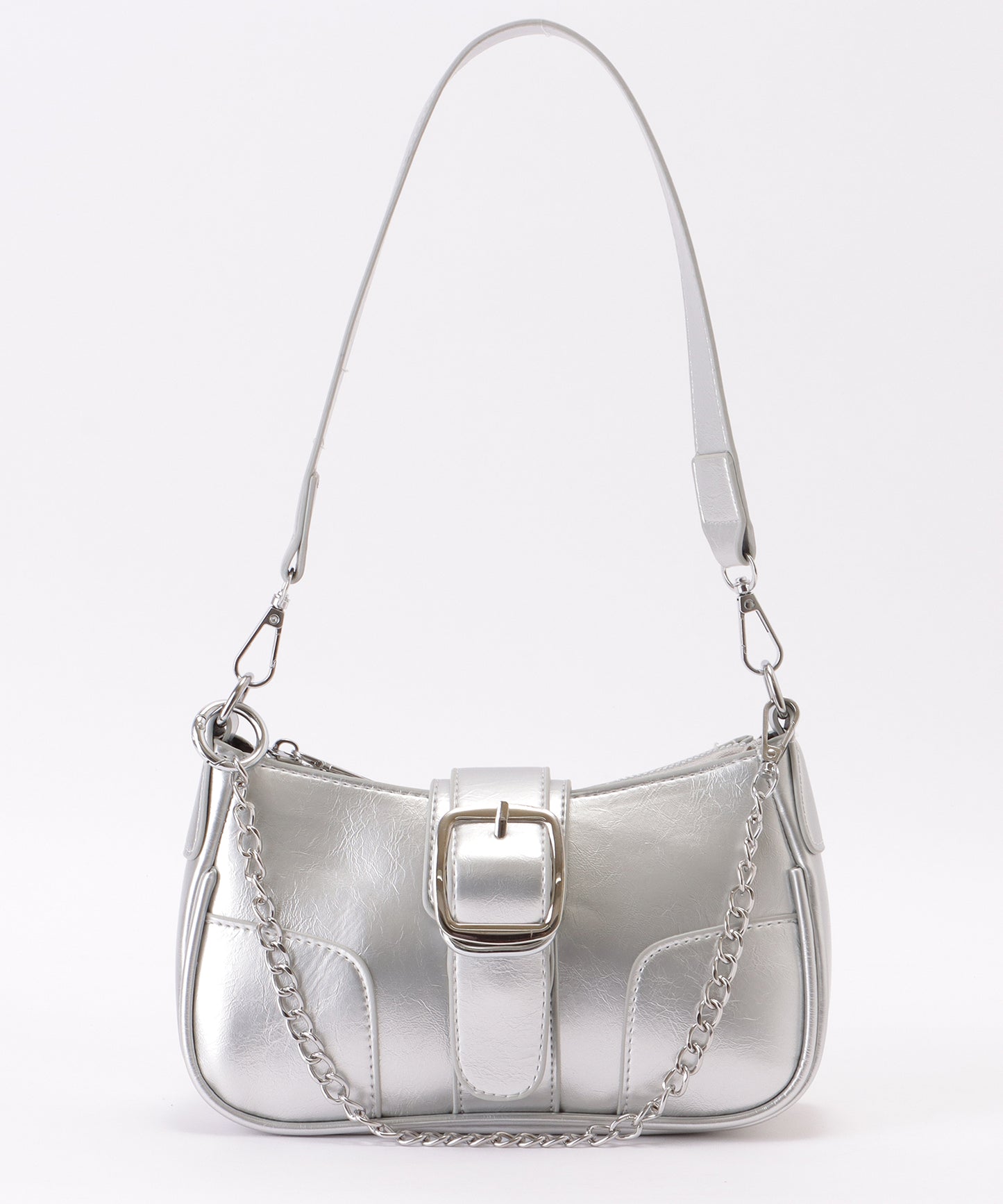 チェーン ストラップ ベルト付き ショルダーバッグ