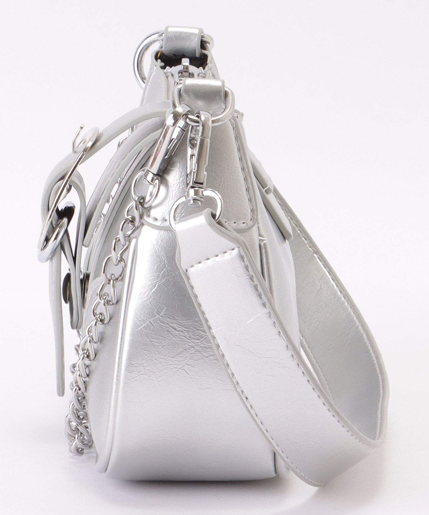 チェーン ストラップ ベルト付き ショルダーバッグ