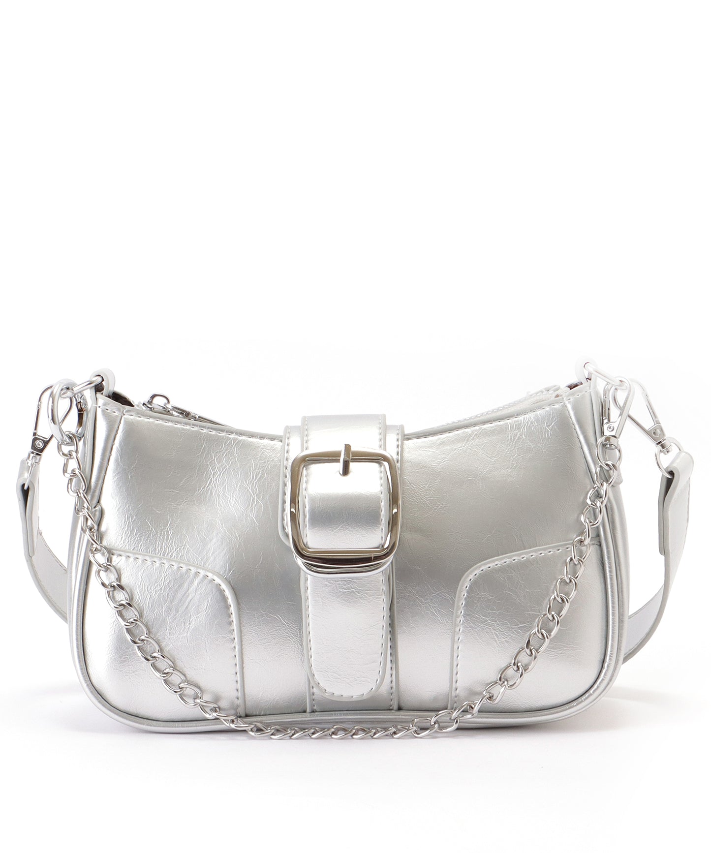 チェーン ストラップ ベルト付き ショルダーバッグ