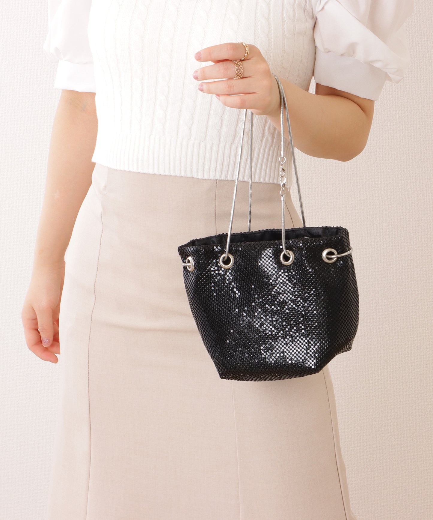 2WAY ストラップ シャイニー ポシェット バッグ