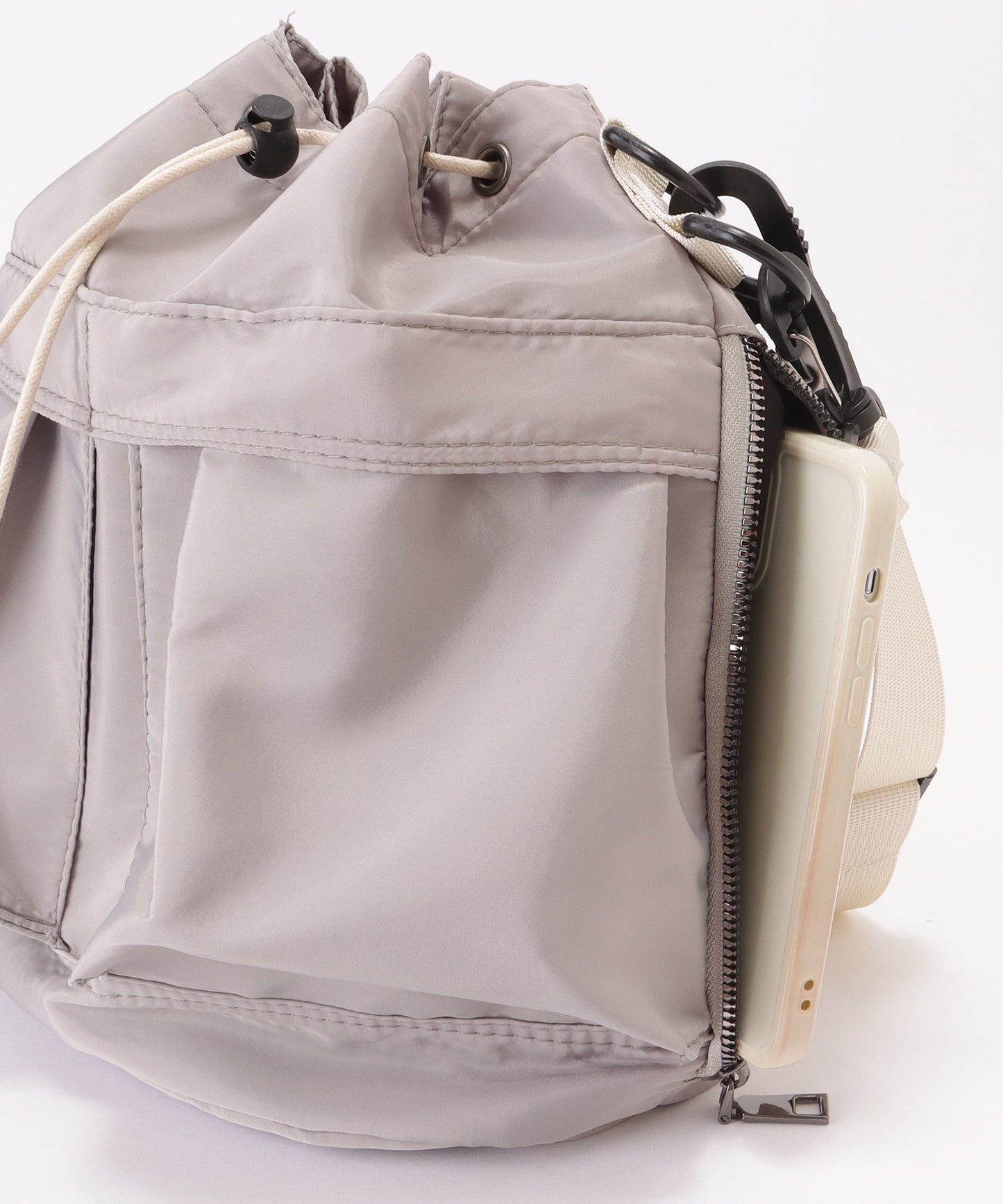 ダブルストラップ ミリタリー 巾着 ショルダー バッグ