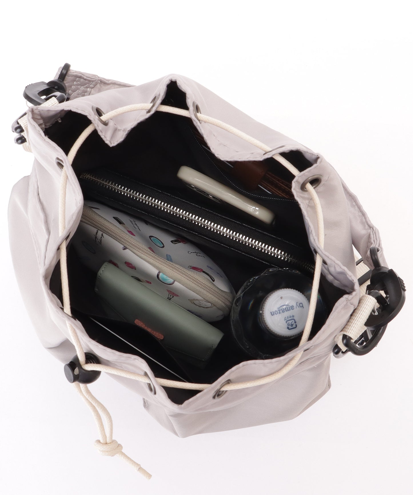 ダブルストラップ ミリタリー 巾着 ショルダー バッグ