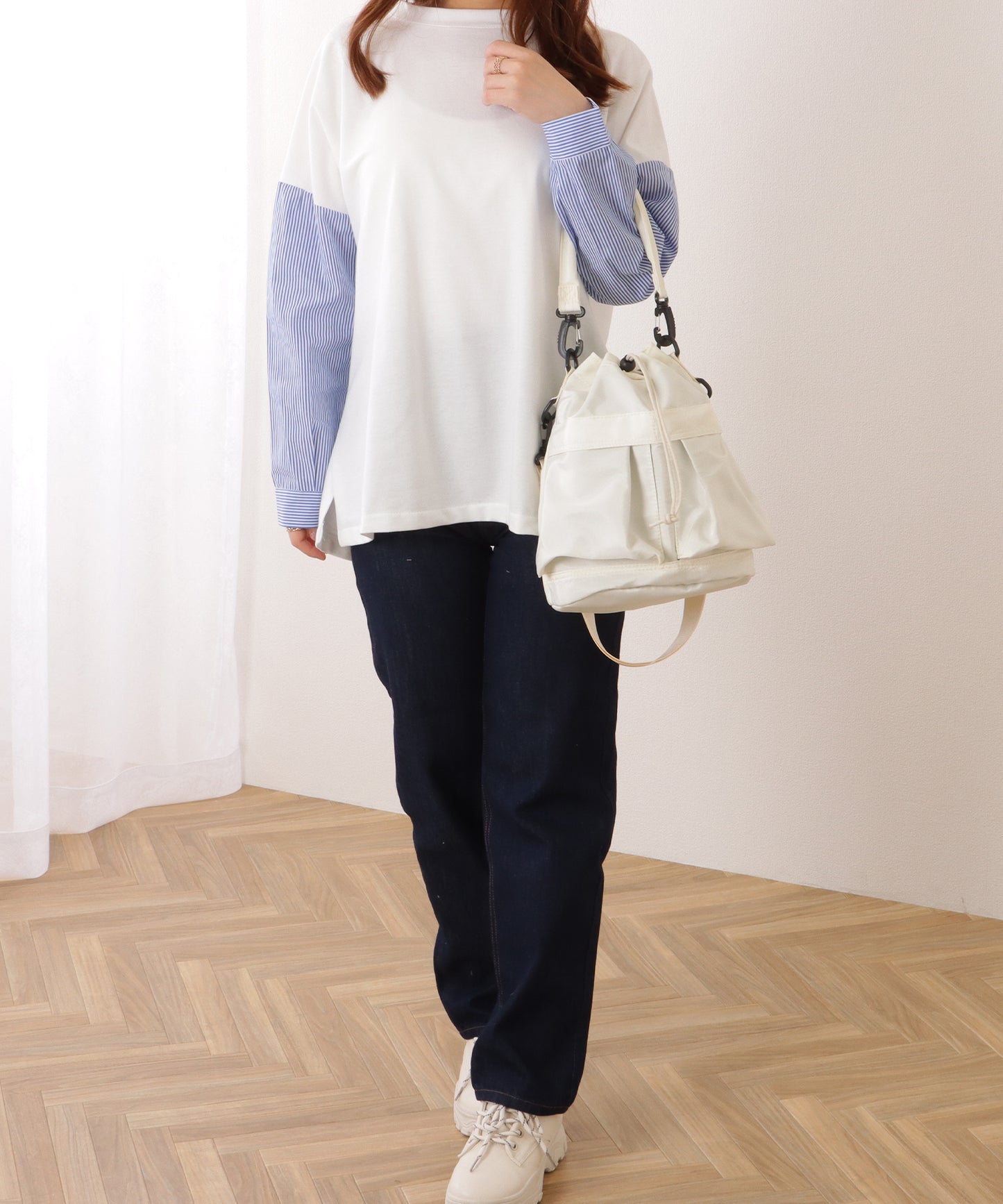 ダブルストラップ ミリタリー 巾着 ショルダー バッグ