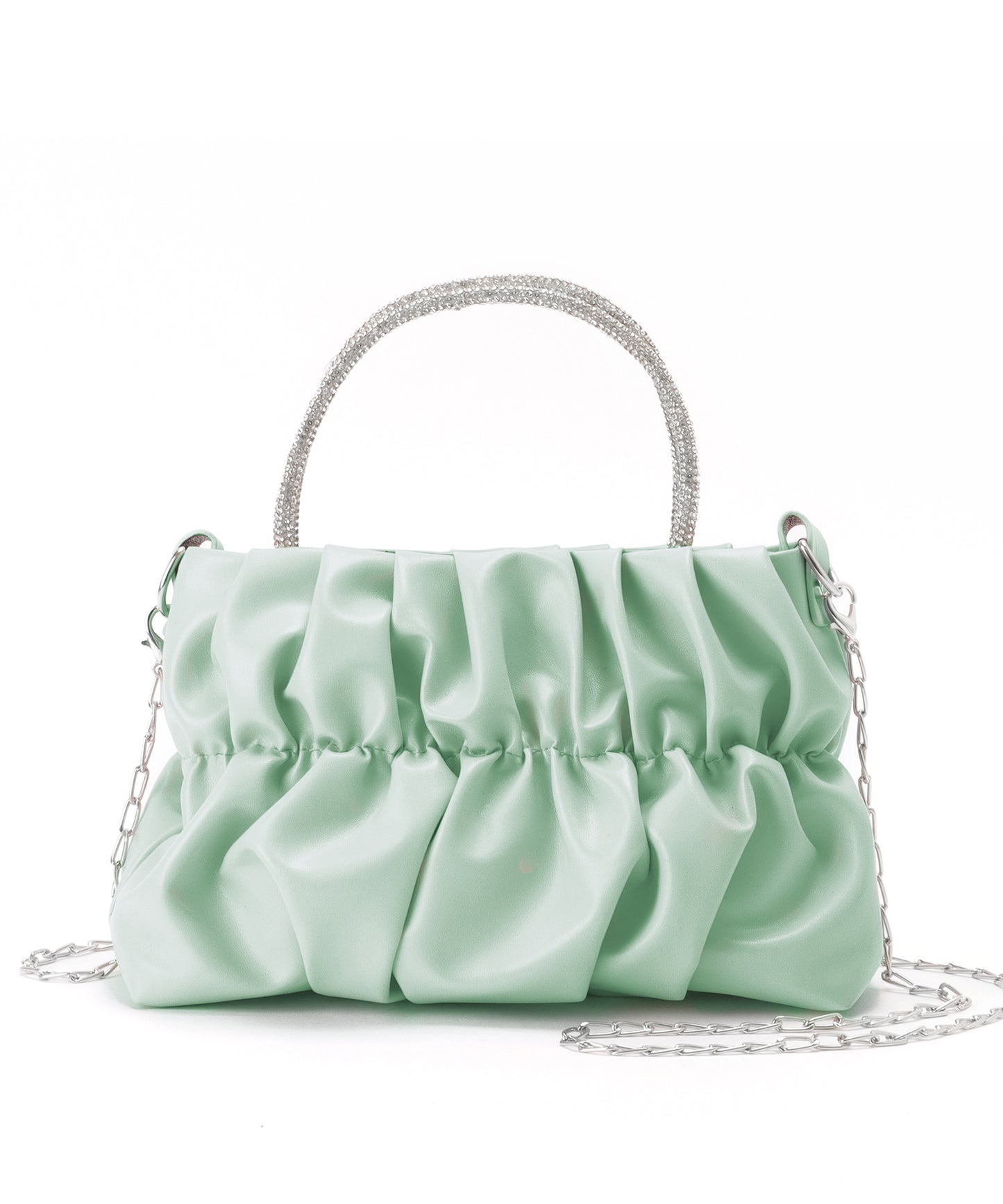 コンパクト ギャザー スクエア 2WAY ショルダー バッグ