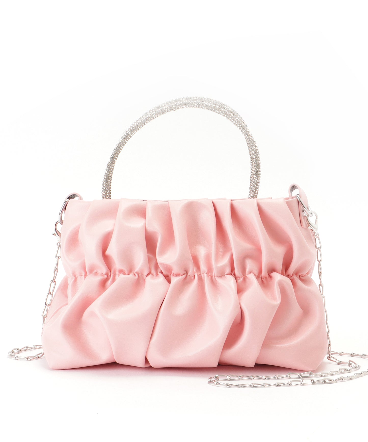 コンパクト ギャザー スクエア 2WAY ショルダー バッグ