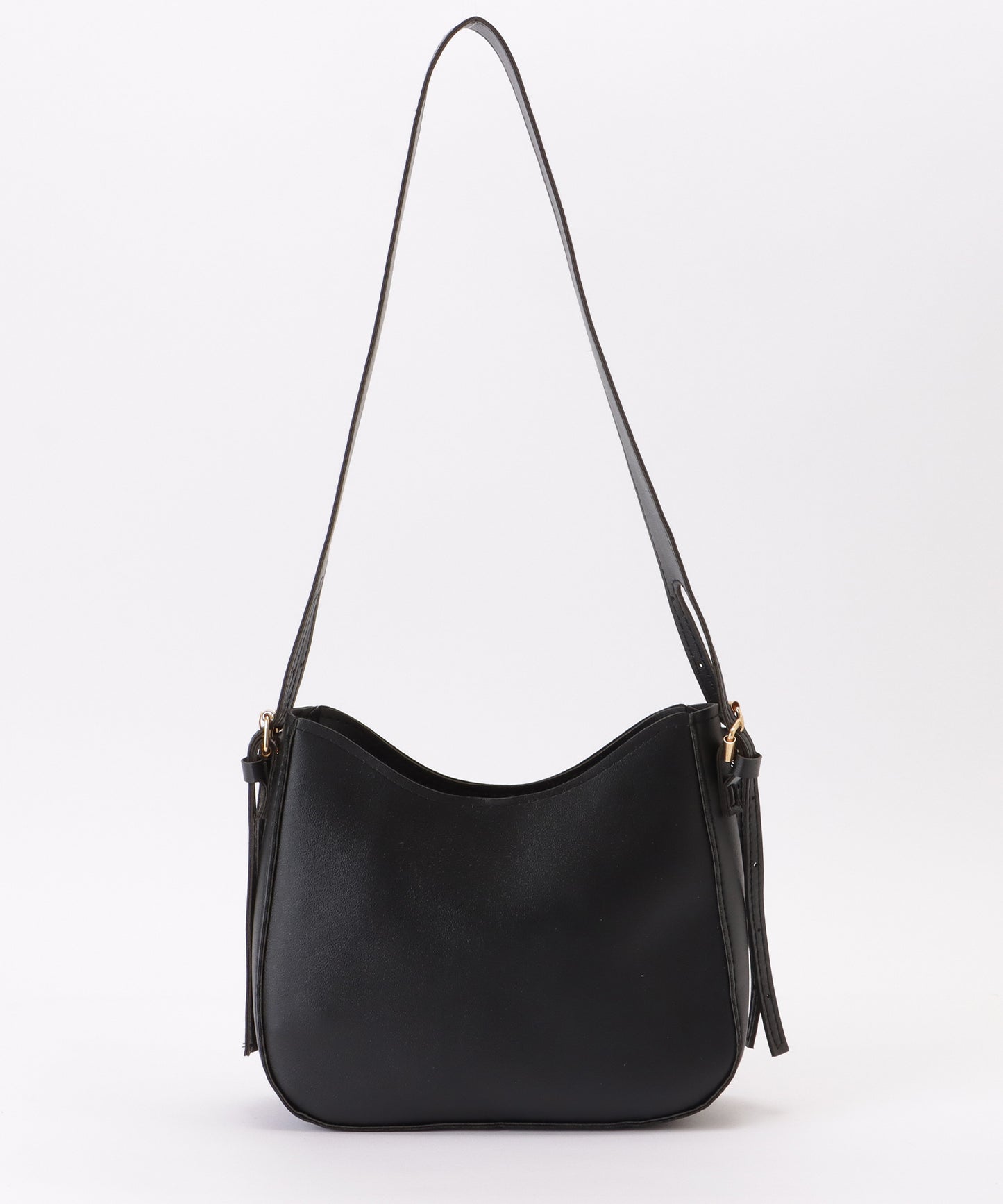 デザイン ストラップ ラウンド ショルダーバッグ