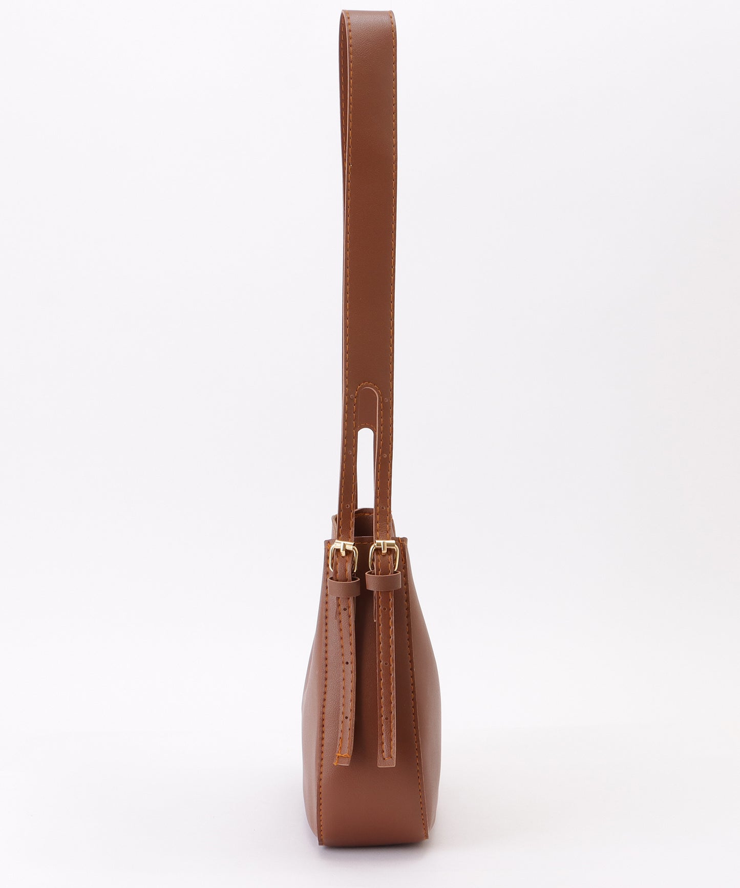 デザイン ストラップ ラウンド ショルダーバッグ