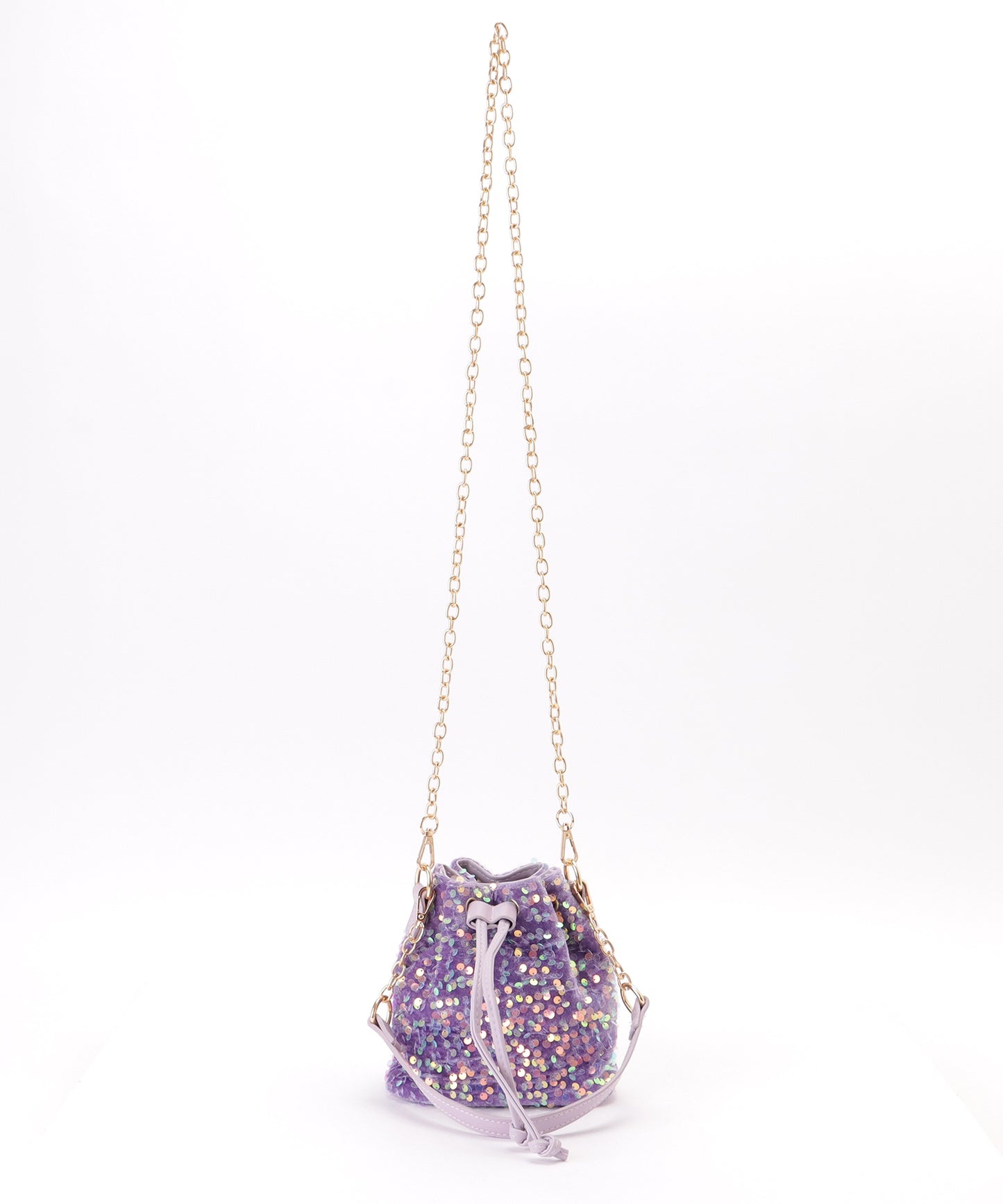 スパンコール 2WAY 巾着 コンパクト ショルダーバッグ