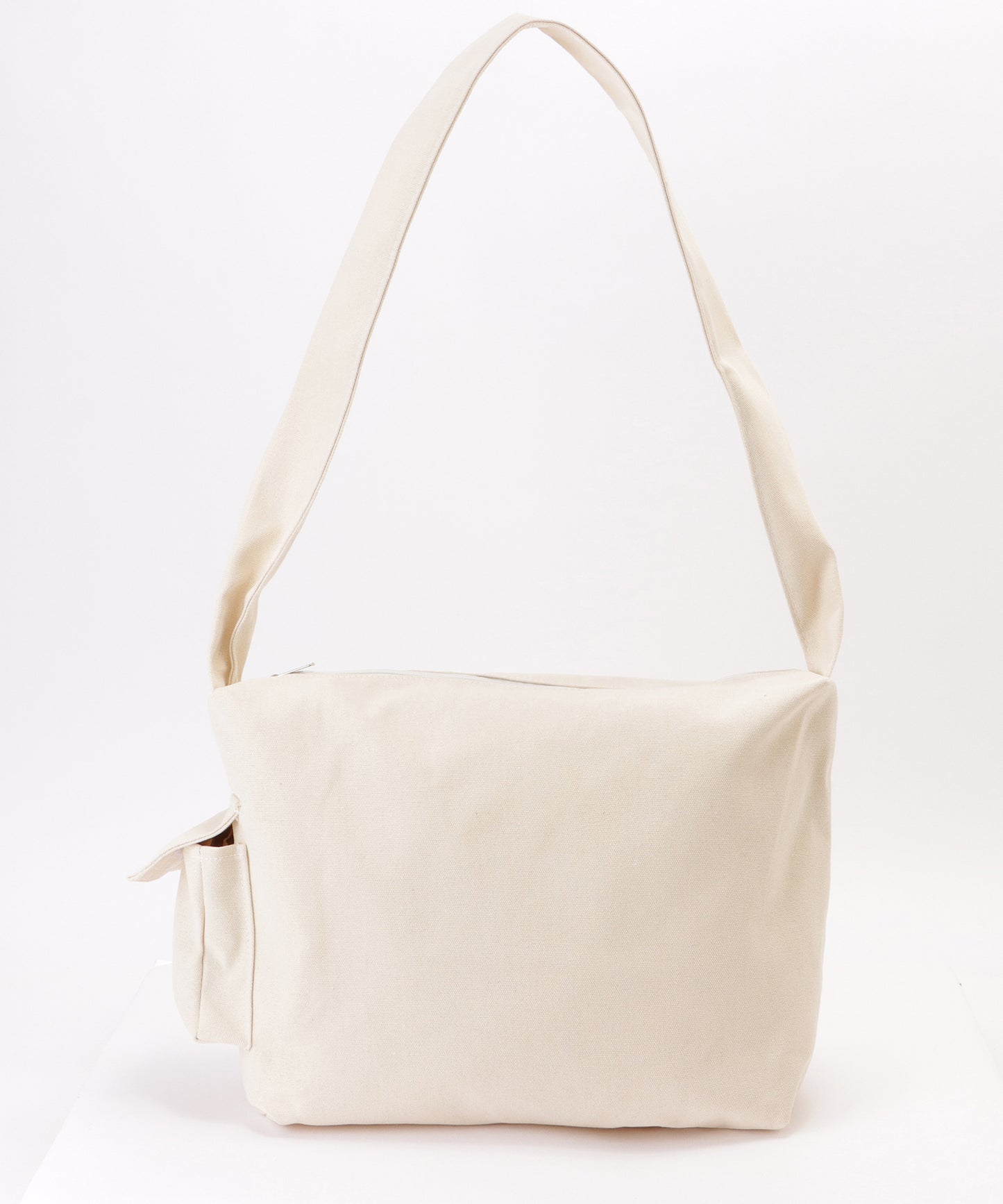 ポケット付き 大容量 ファスナー ビッグ ショルダーバッグ