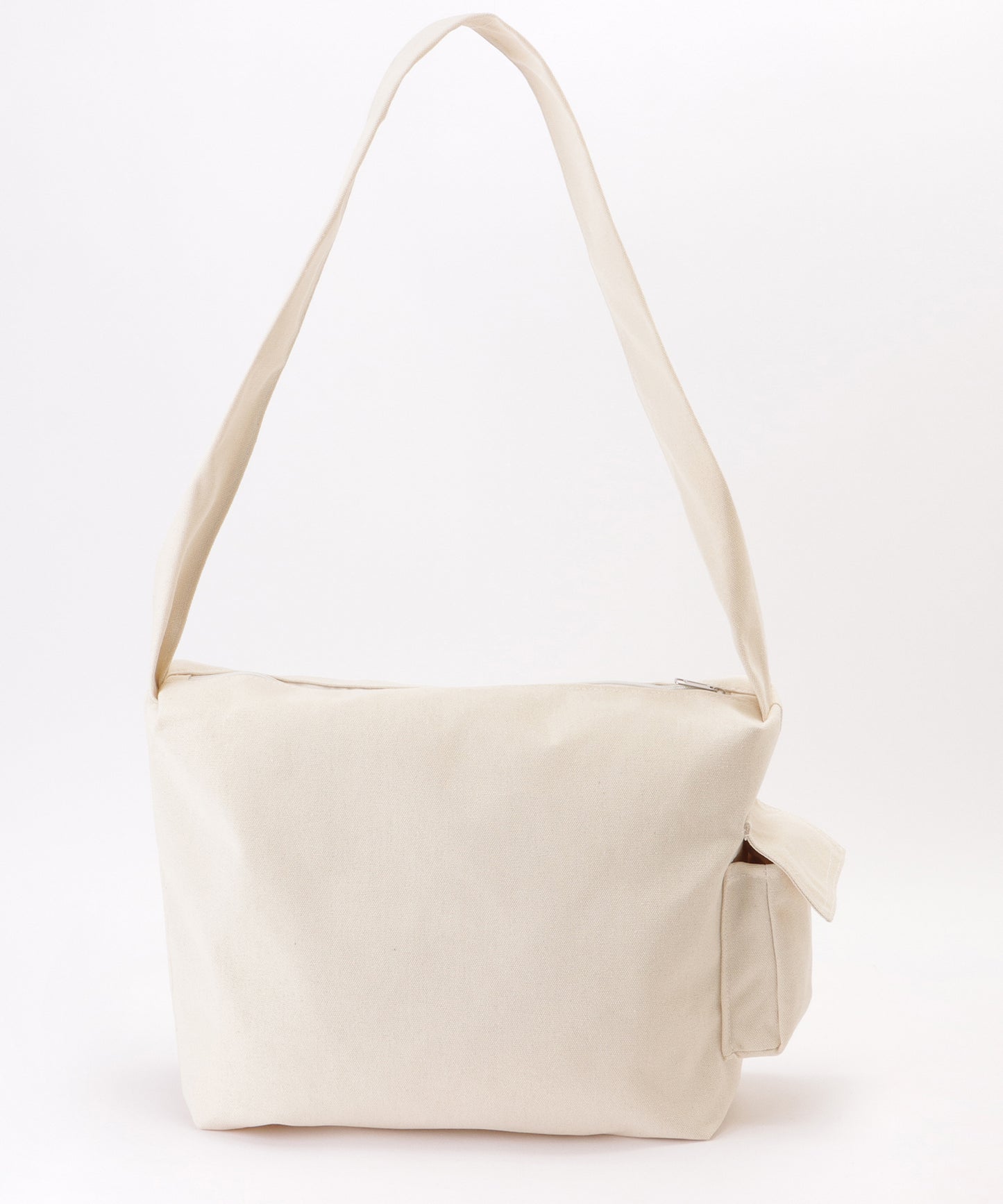 ポケット付き 大容量 ファスナー ビッグ ショルダーバッグ