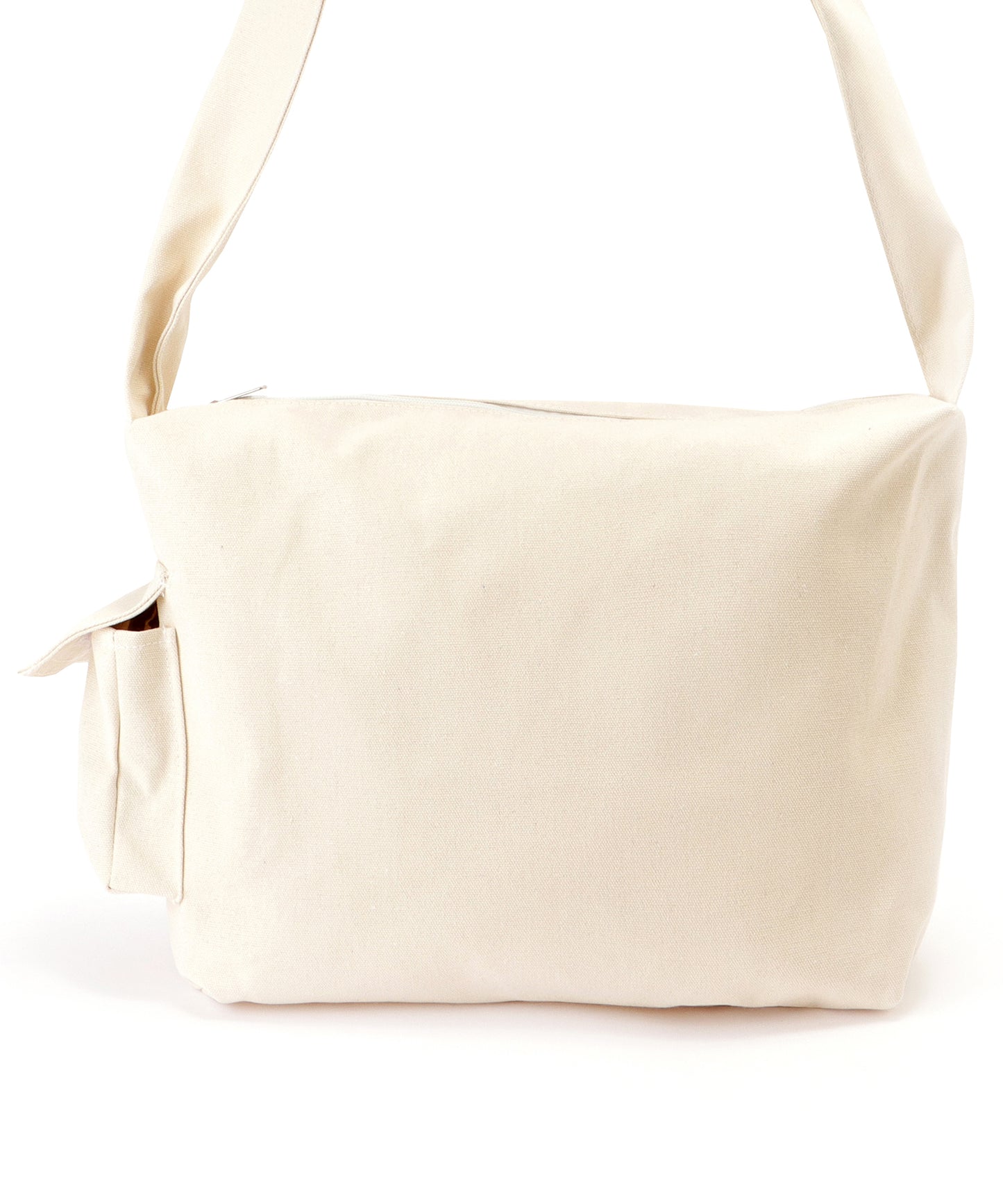 ポケット付き 大容量 ファスナー ビッグ ショルダーバッグ