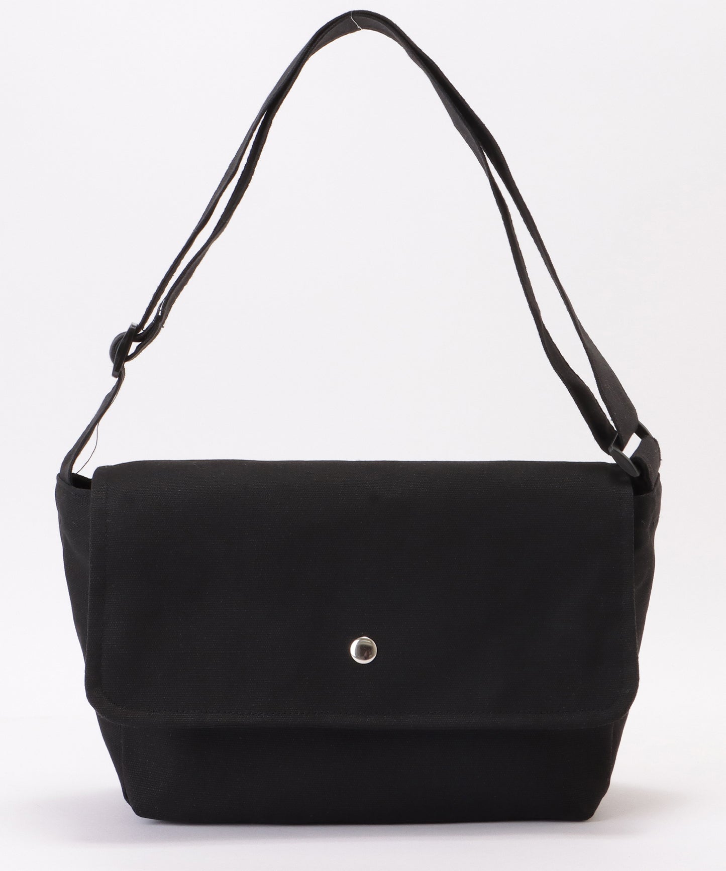 フラップ付き スクエア キャンバス ショルダーバッグ