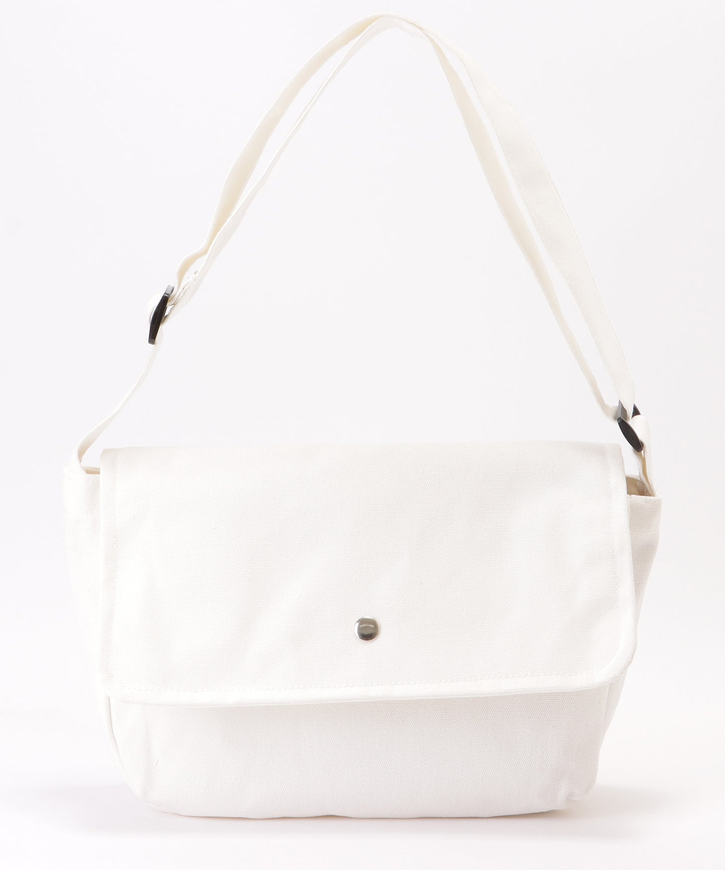 フラップ付き スクエア キャンバス ショルダーバッグ