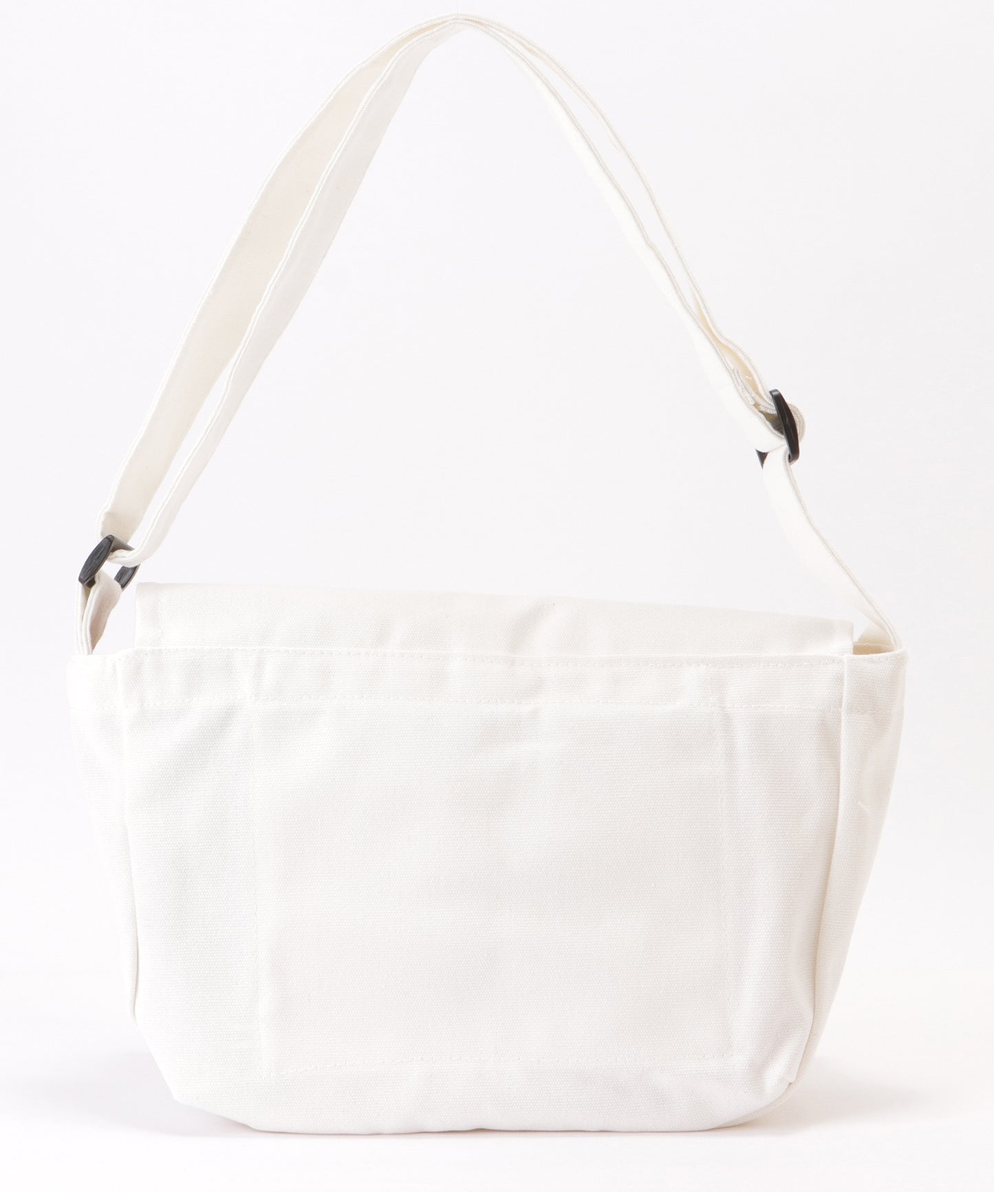 フラップ付き スクエア キャンバス ショルダーバッグ