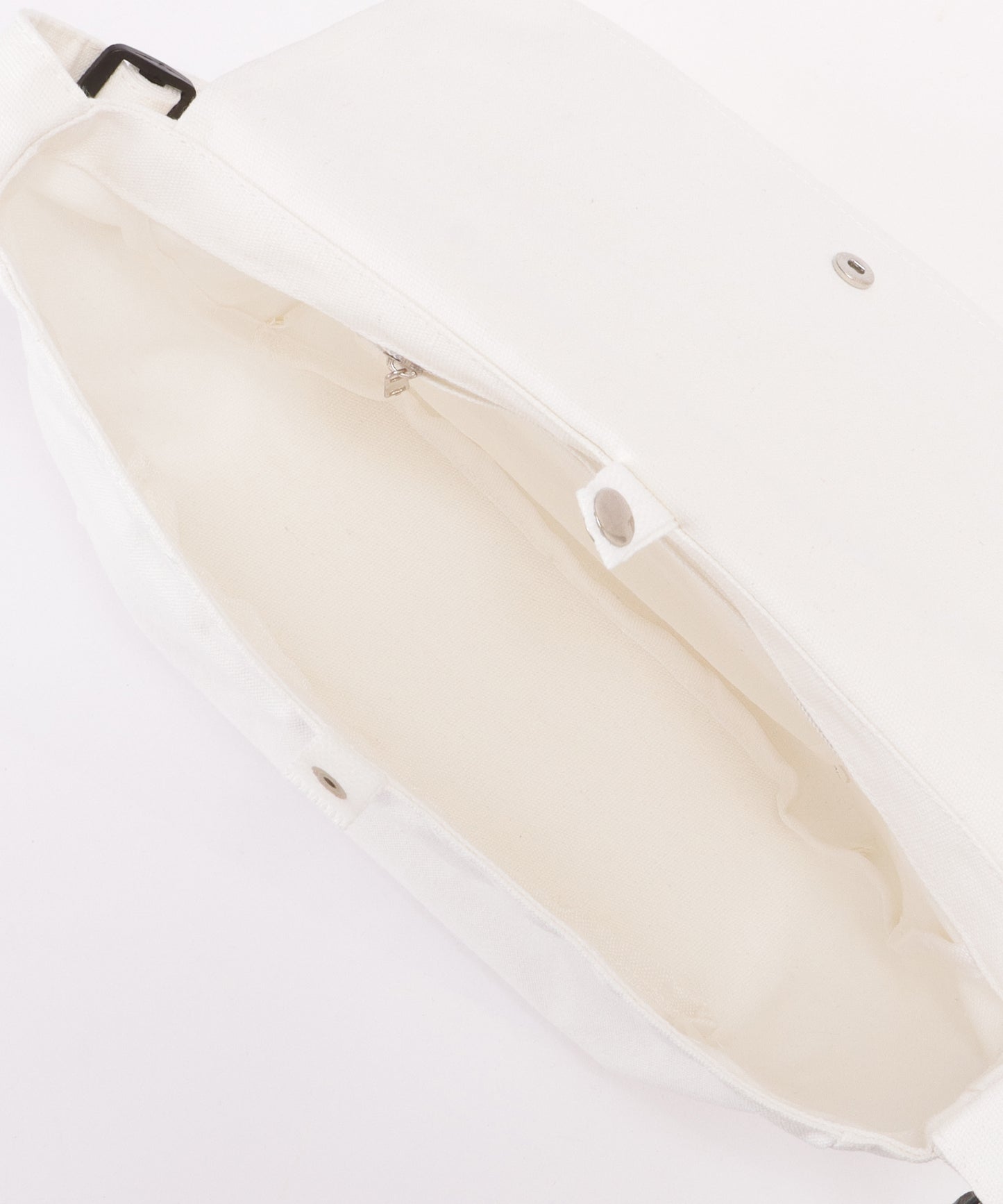 フラップ付き スクエア キャンバス ショルダーバッグ