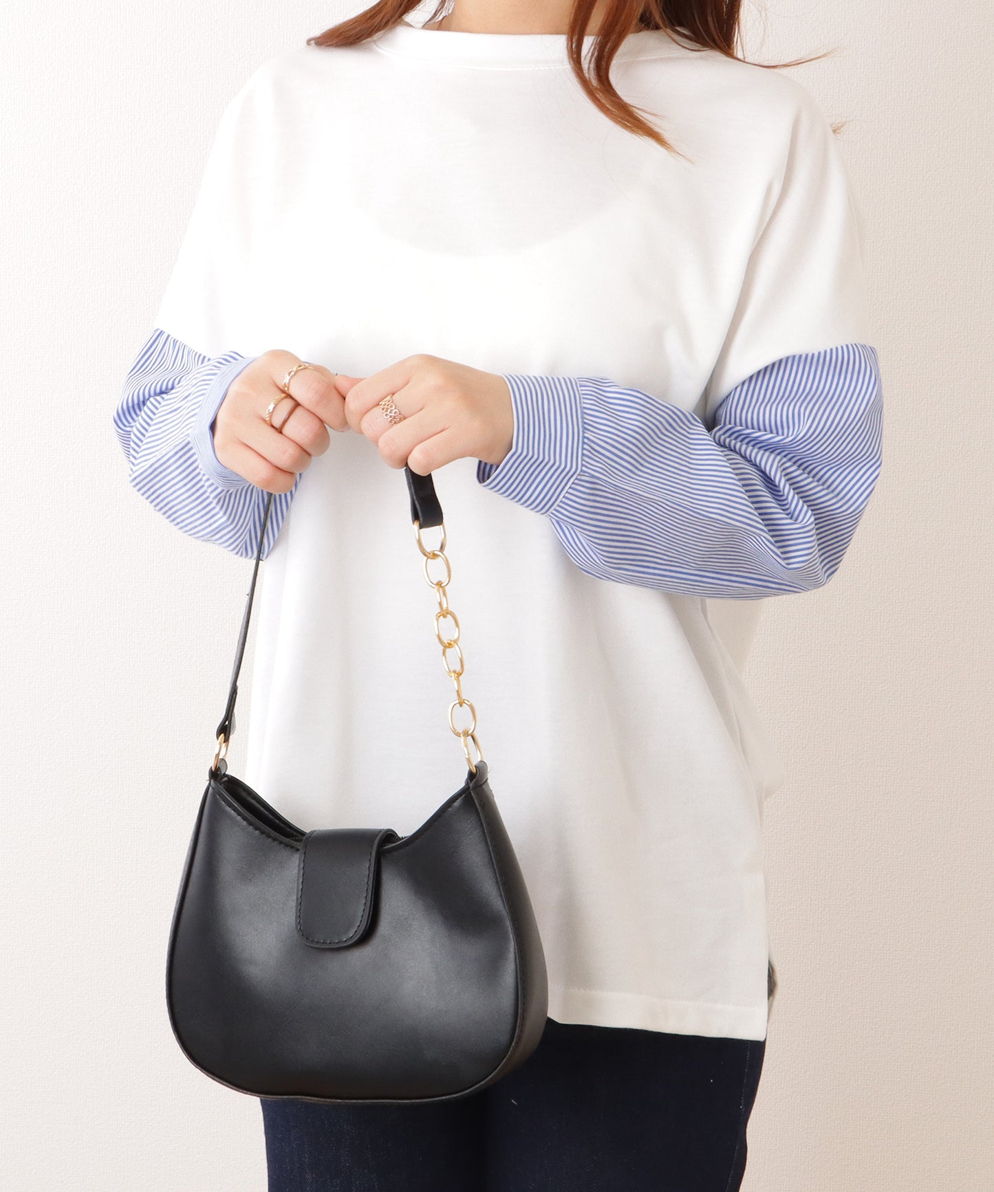 チェーンドッキング ハーフムーン ショルダーバッグ