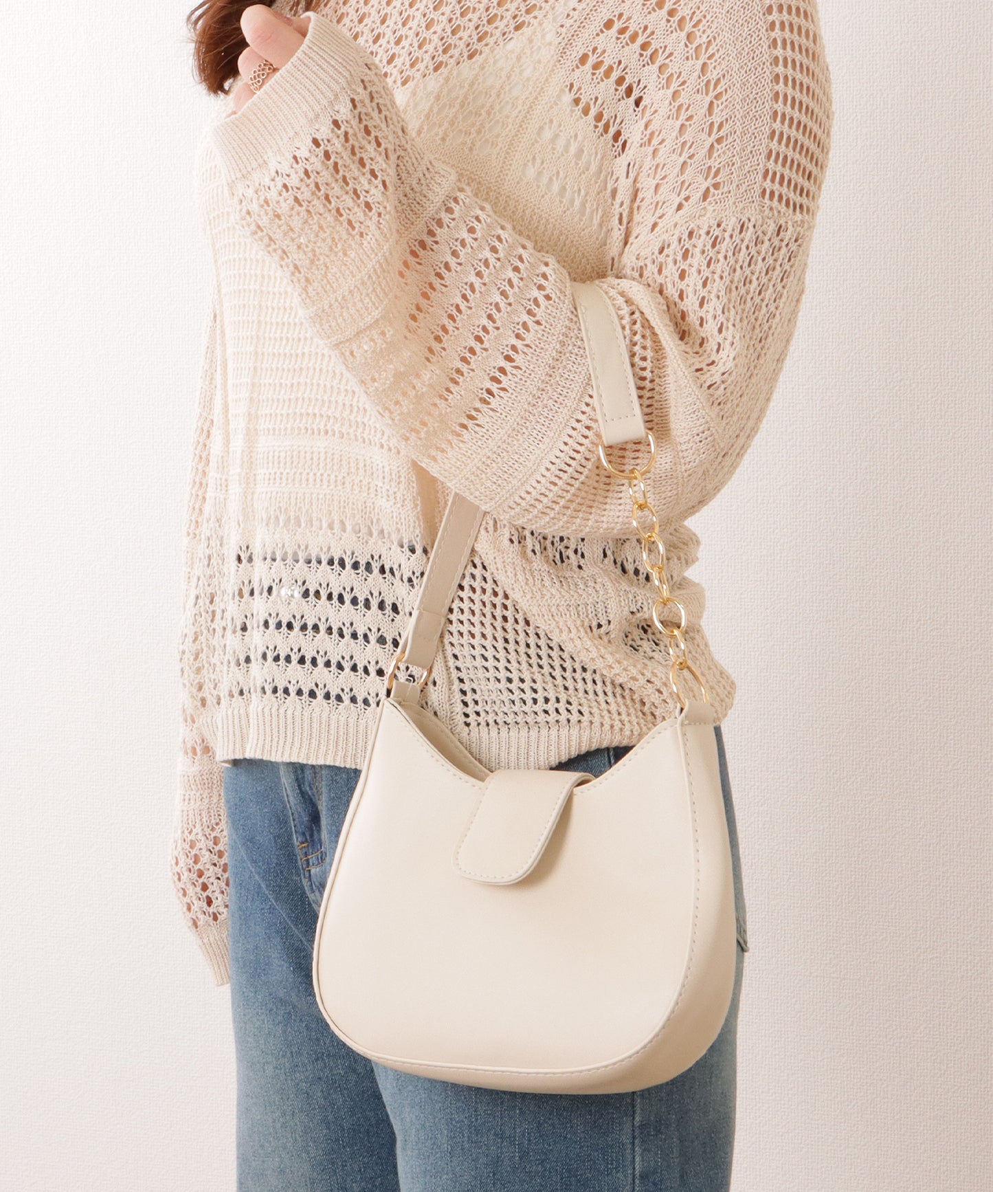 チェーンドッキング ハーフムーン ショルダーバッグ