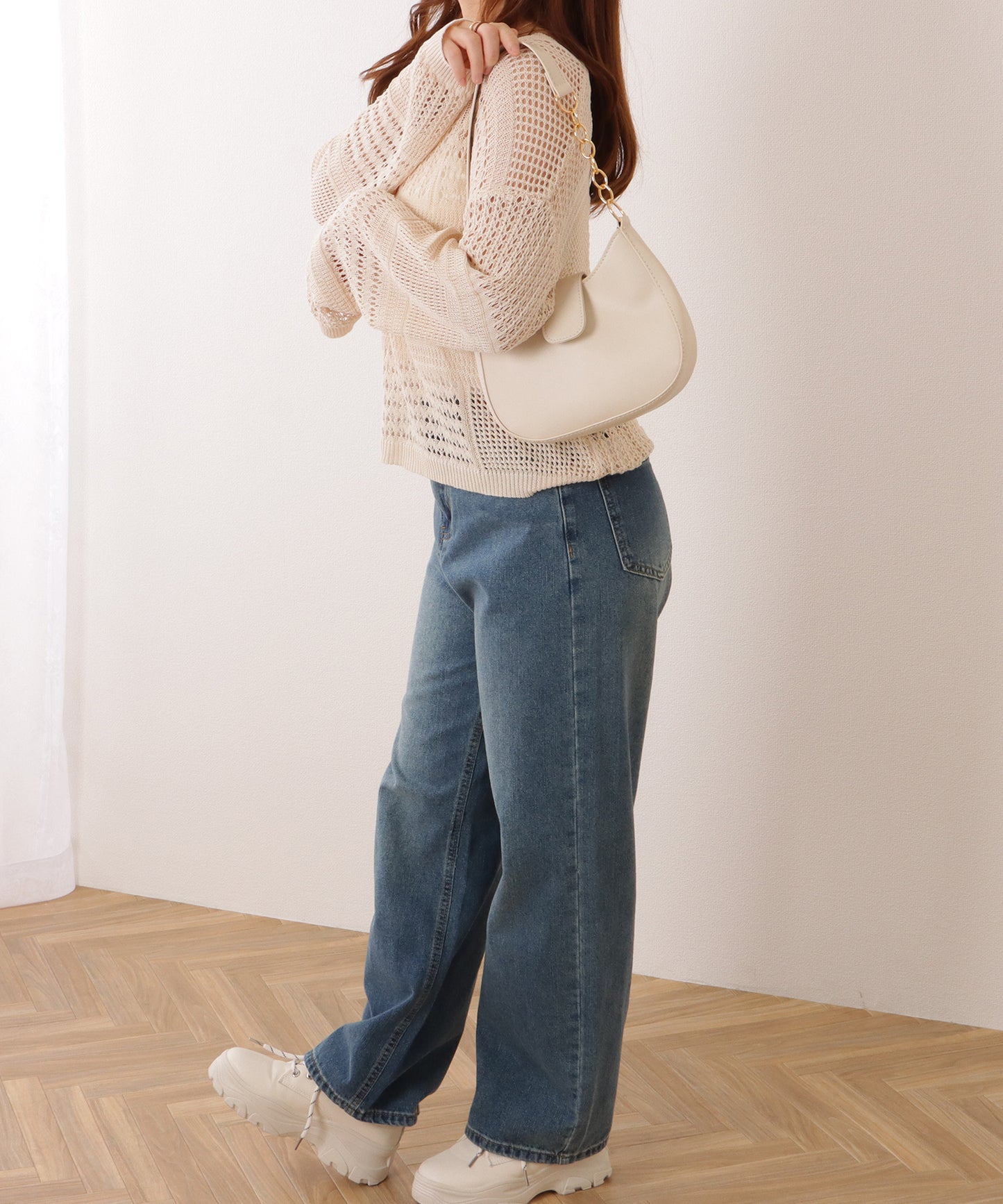 チェーンドッキング ハーフムーン ショルダーバッグ