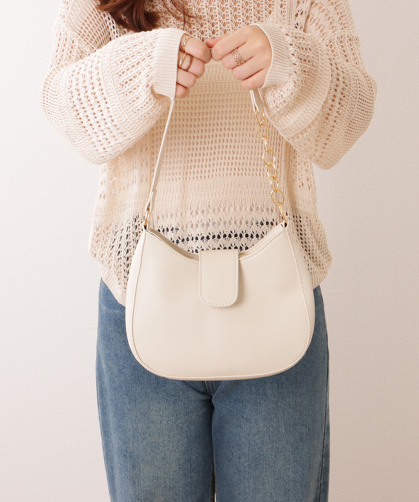 チェーンドッキング ハーフムーン ショルダーバッグ