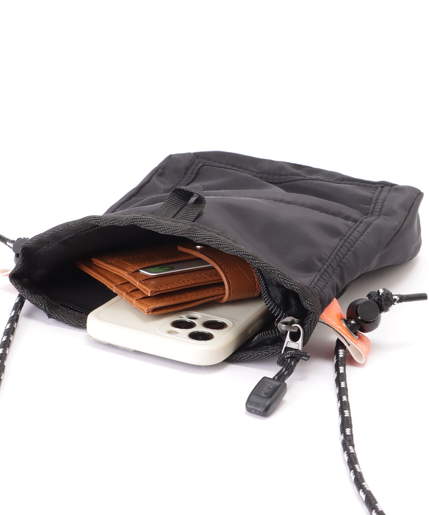 コード ストラップ 多ポケット サコッシュ バッグ