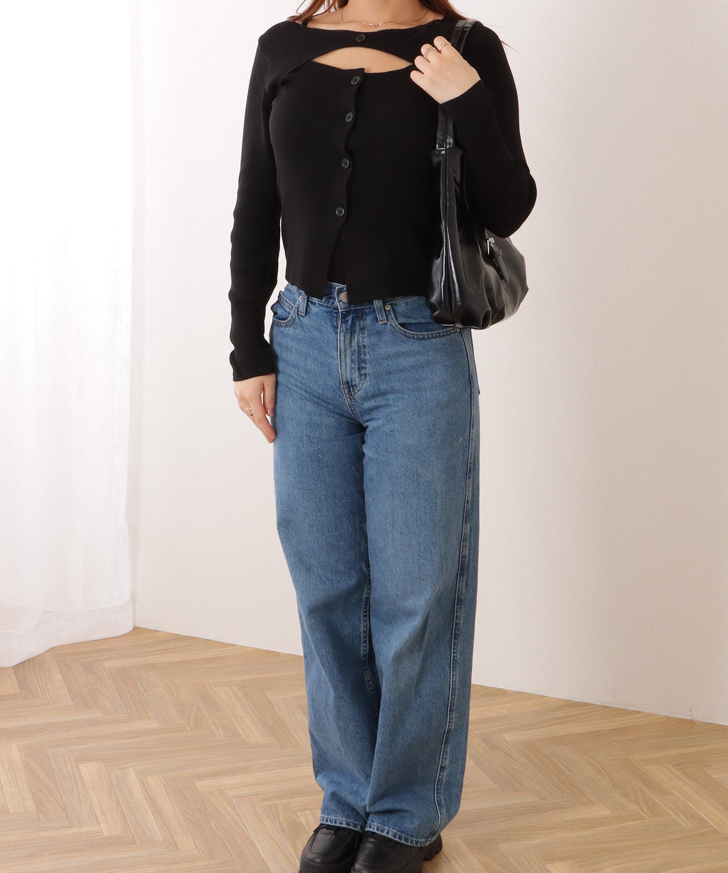 ベルト付き ワンハンドル ショルダーバッグ