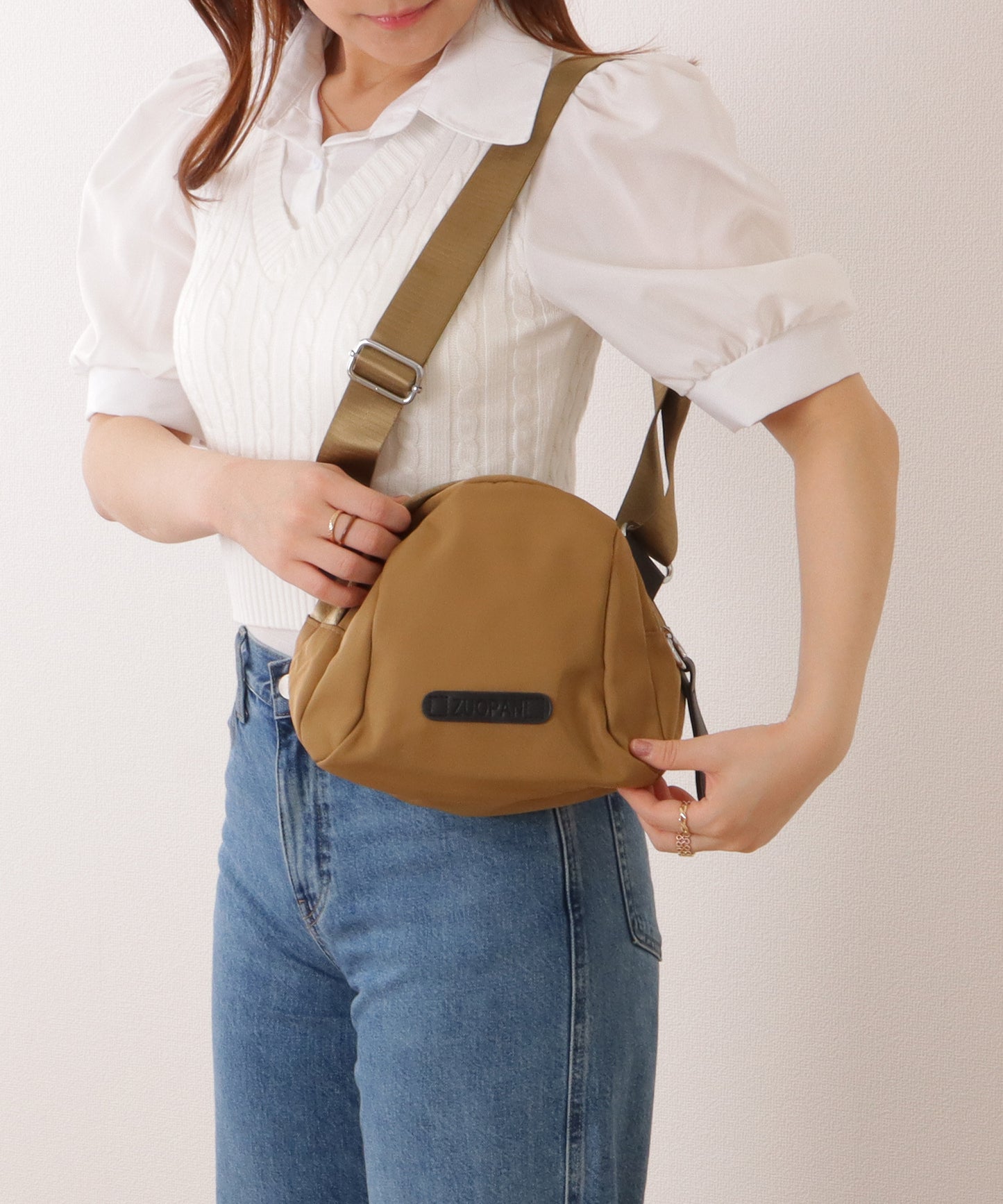 ワイドベルト シェル型 ベーシック ボディ バッグ