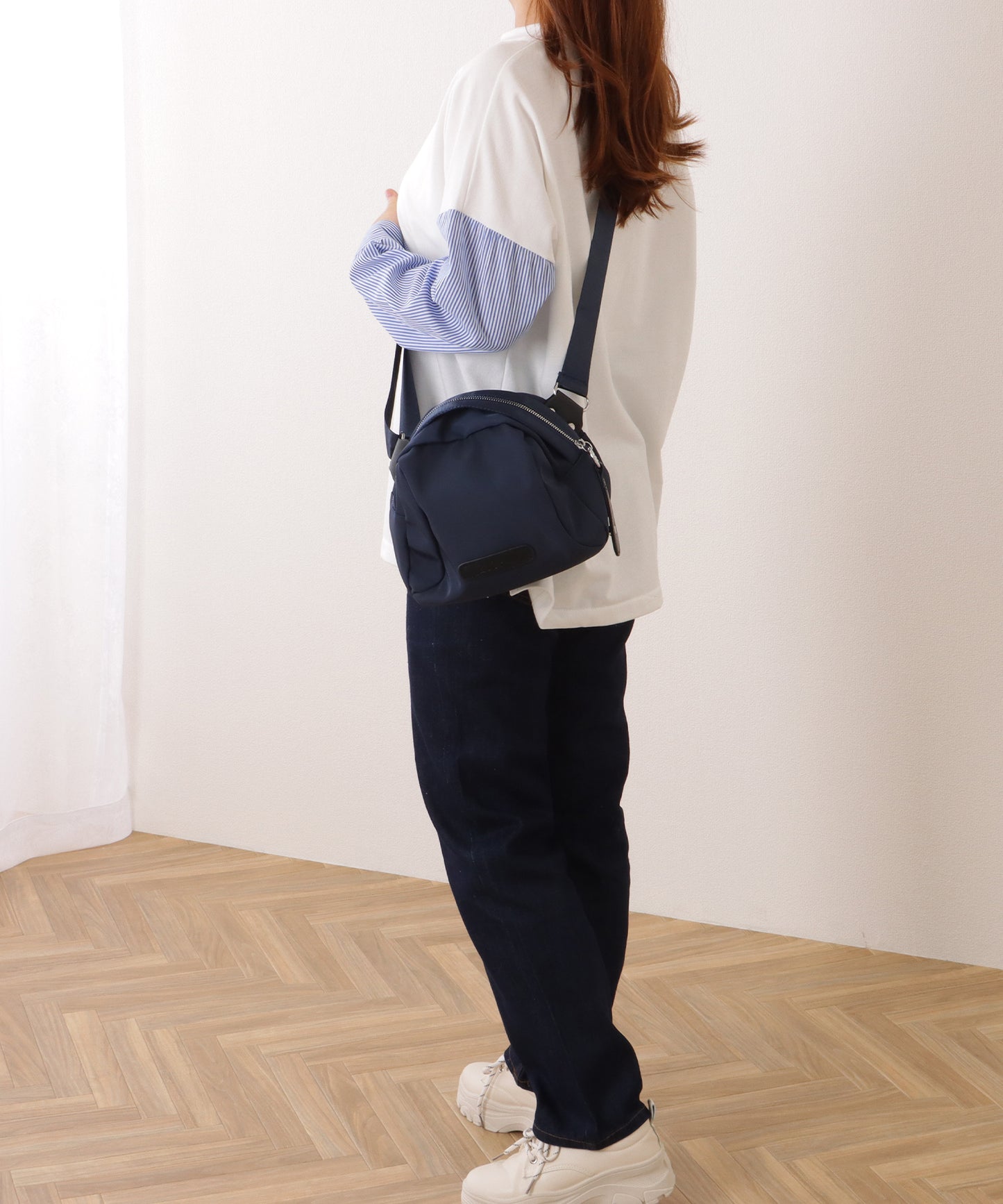 ワイドベルト シェル型 ベーシック ボディ バッグ