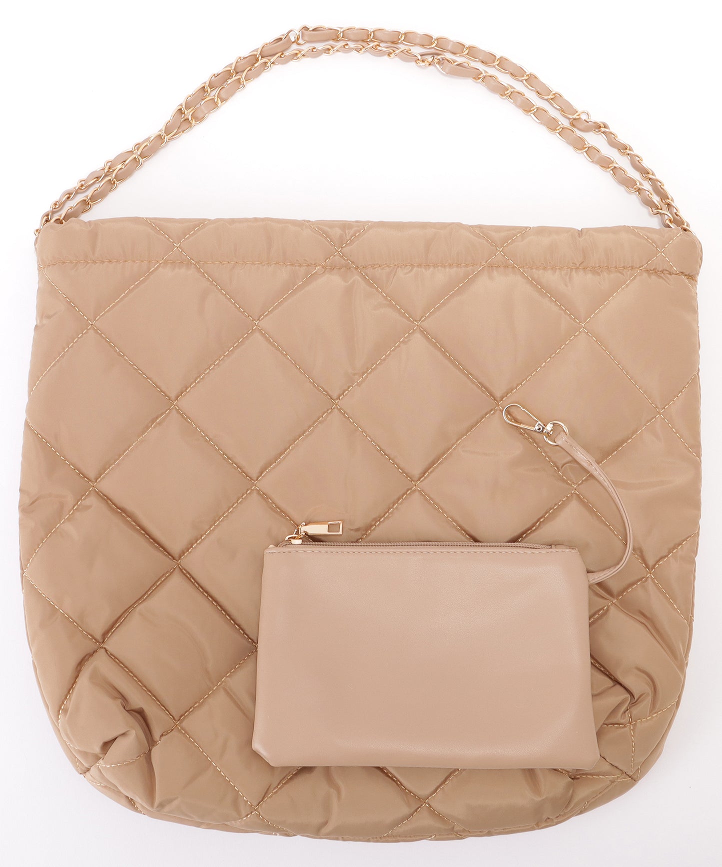 マルチポーチ付きキルティングチェーンショルダーバッグ