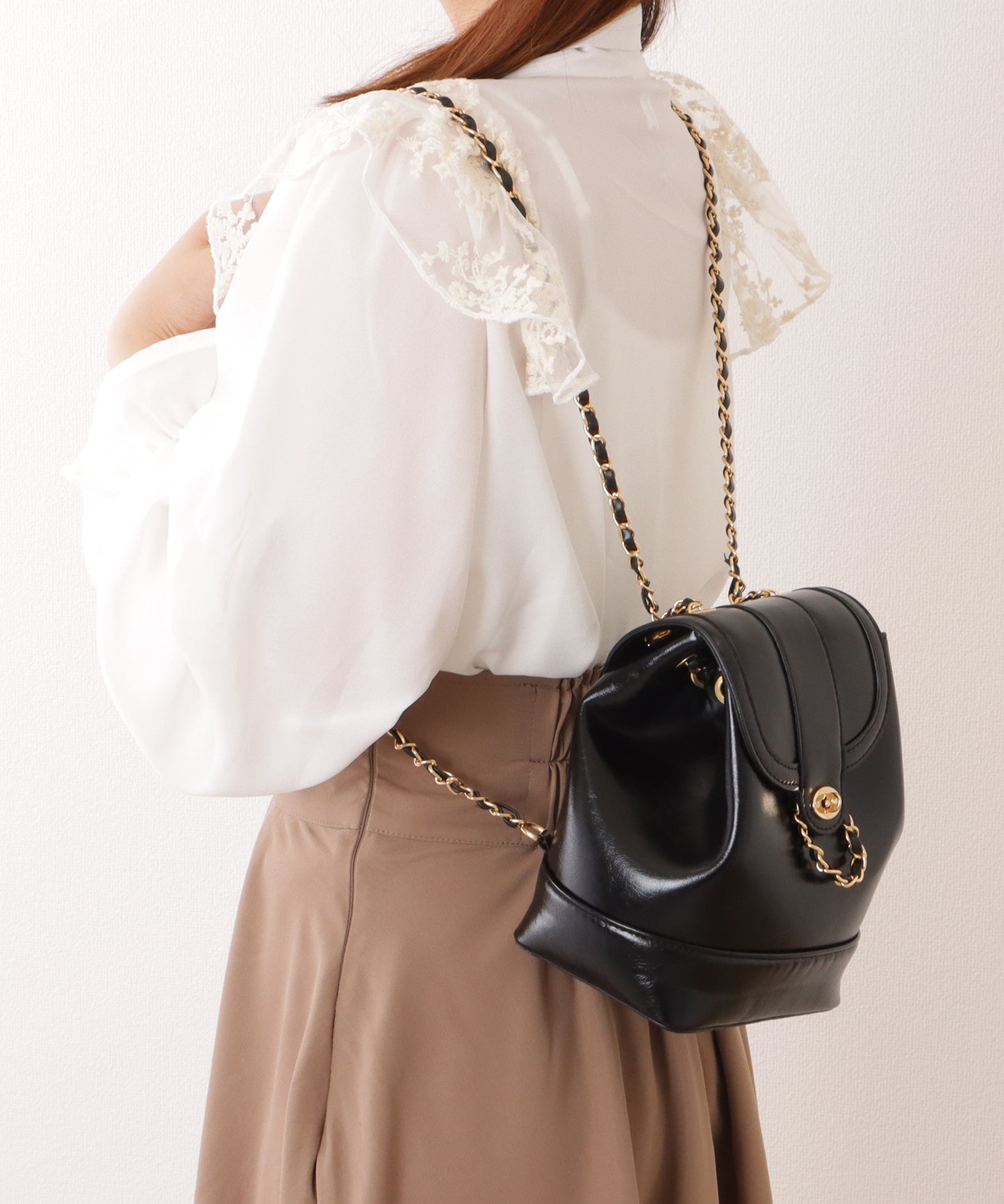 チェーン ストラップ コンパクト リュックサック