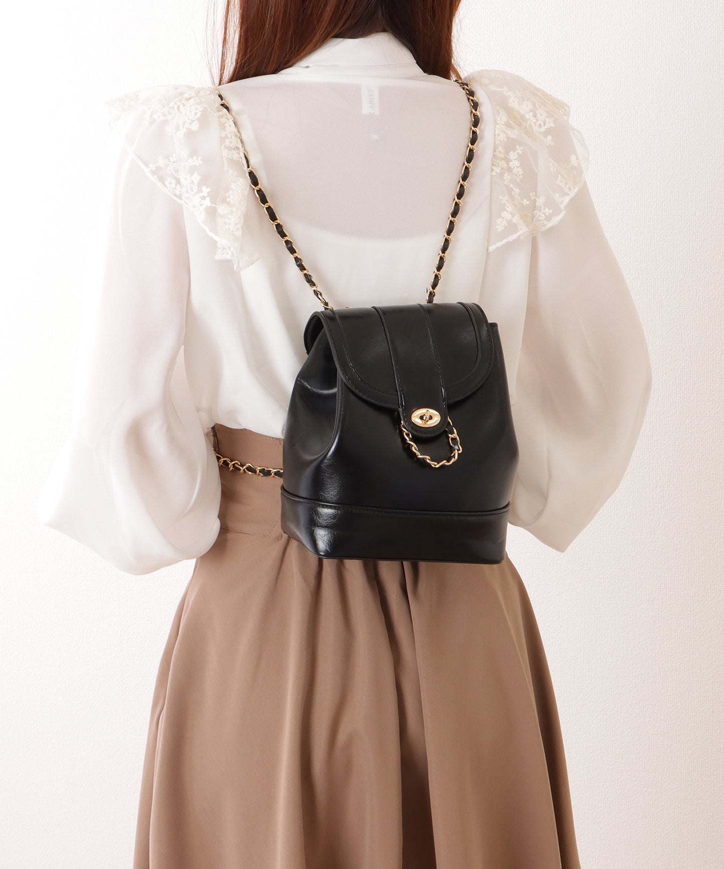 チェーン ストラップ コンパクト リュックサック