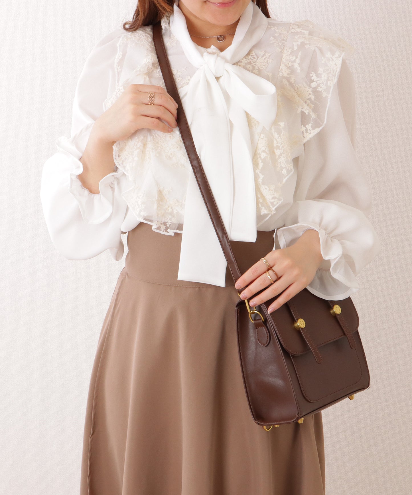 3WAY ストラップ付き フラップ バッグ