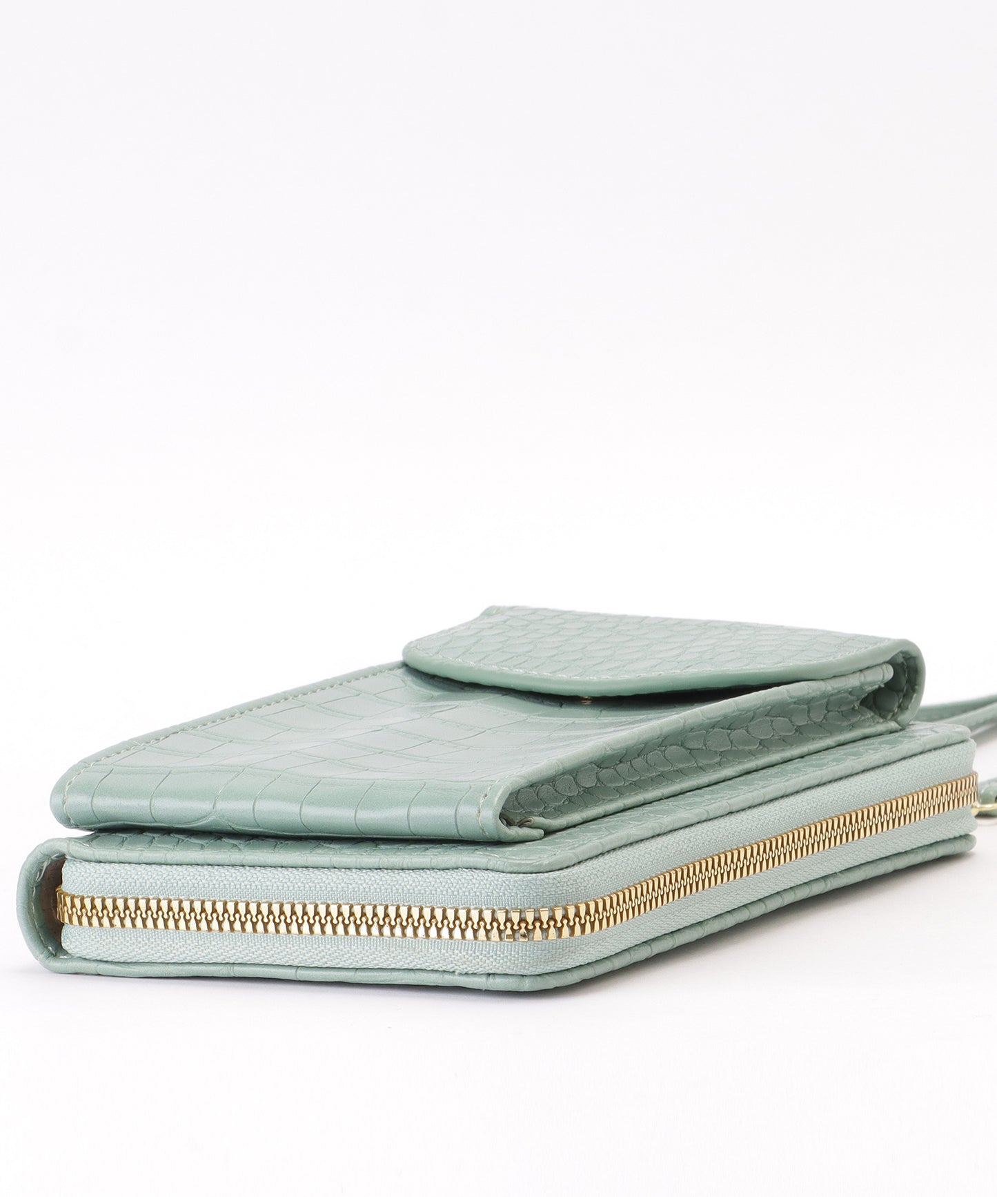 クロコダイル 型押し コンパクトショルダー ケース