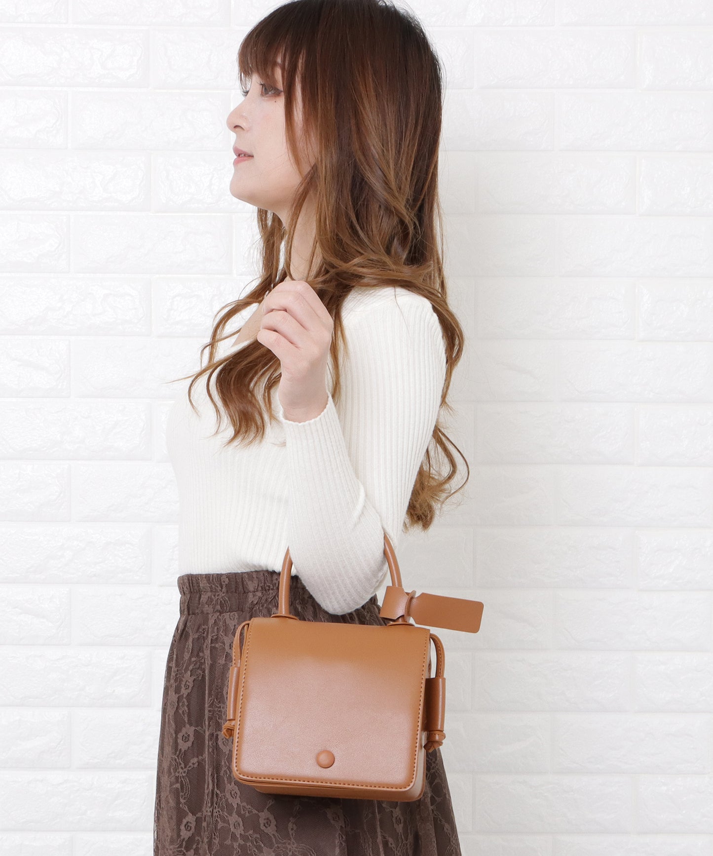 ボックス型2wayミニバッグ