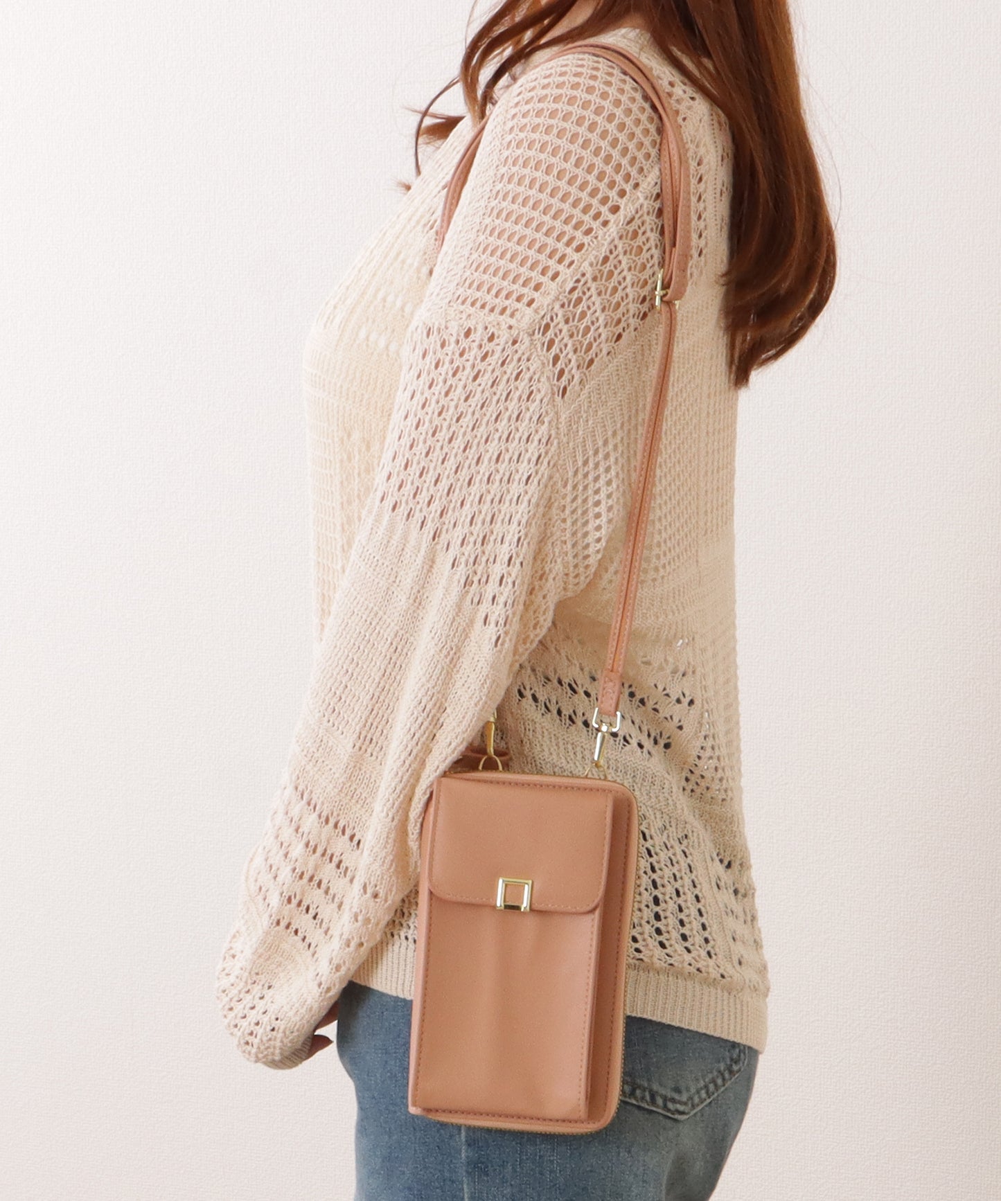 コンパクト スクエア ショルダー ウォレット