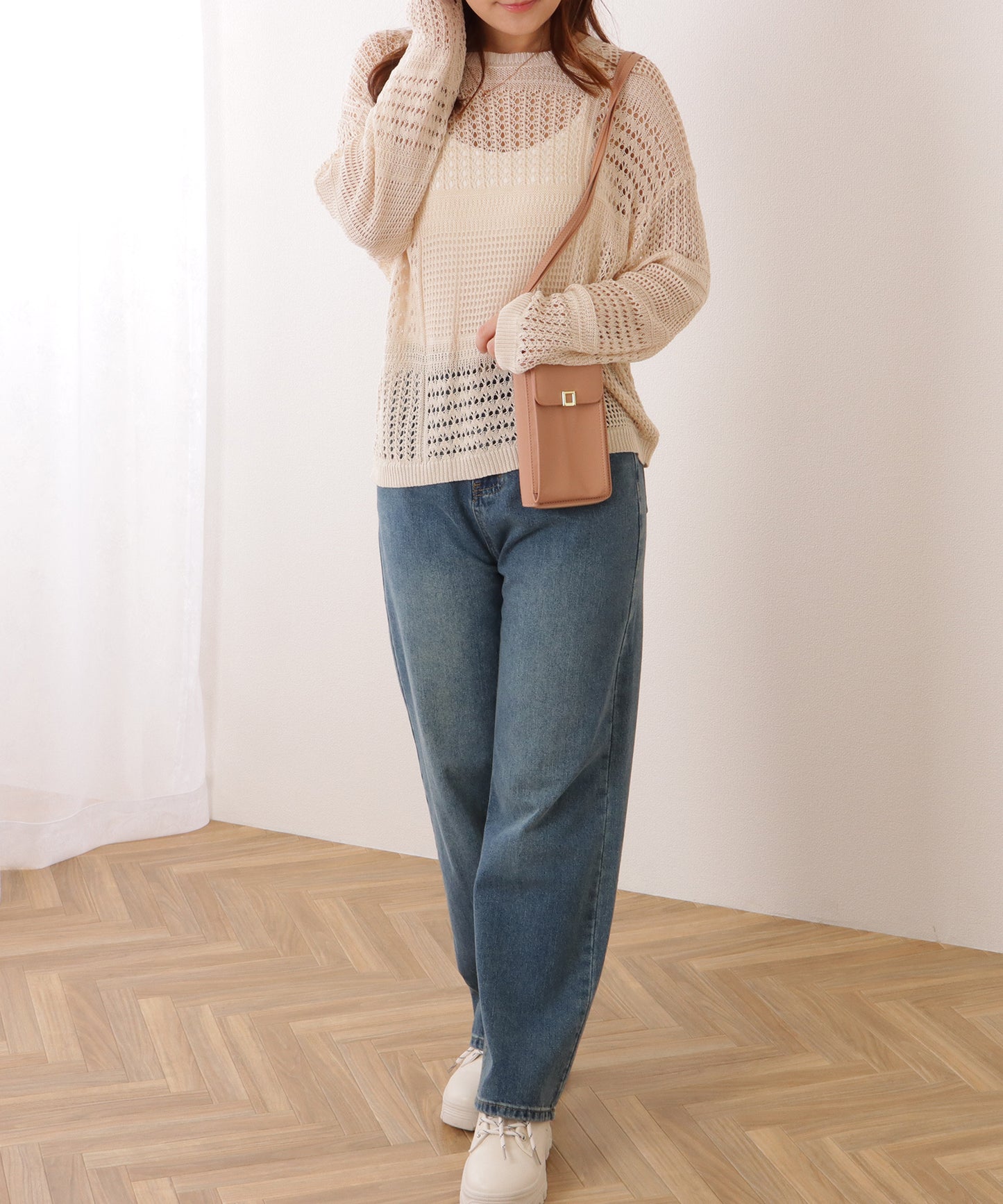 コンパクト スクエア ショルダー ウォレット