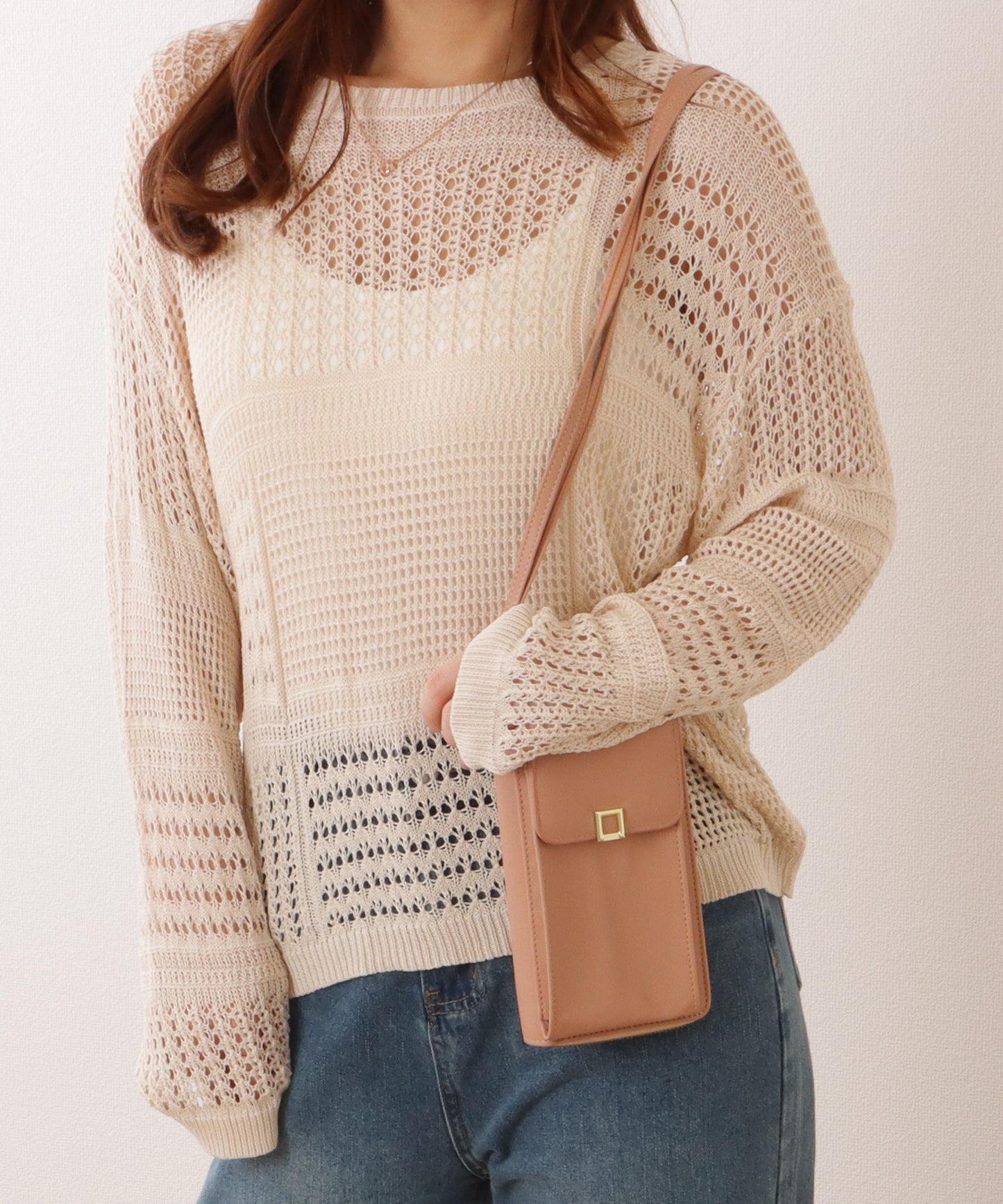 コンパクト スクエア ショルダー ウォレット