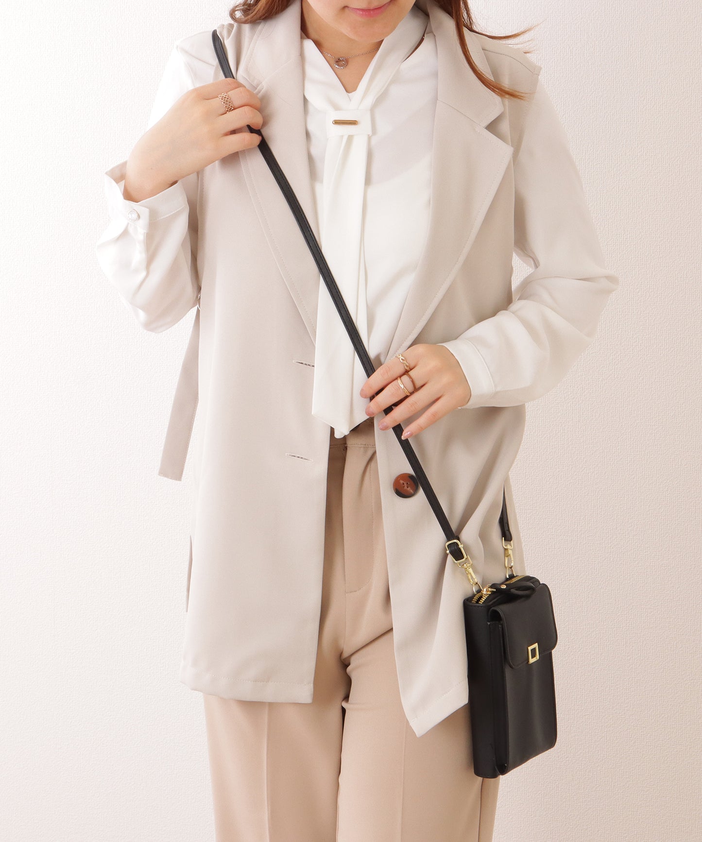 コンパクト スクエア ショルダー ウォレット