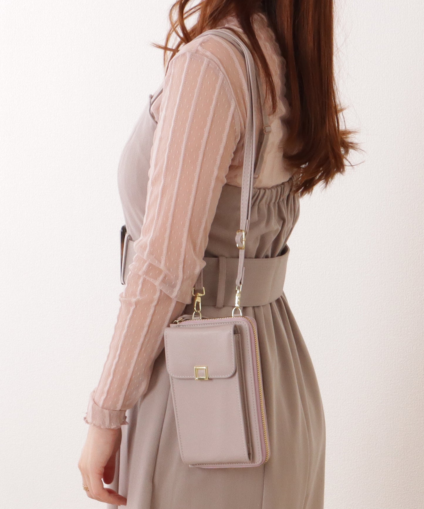 コンパクト スクエア ショルダー ウォレット