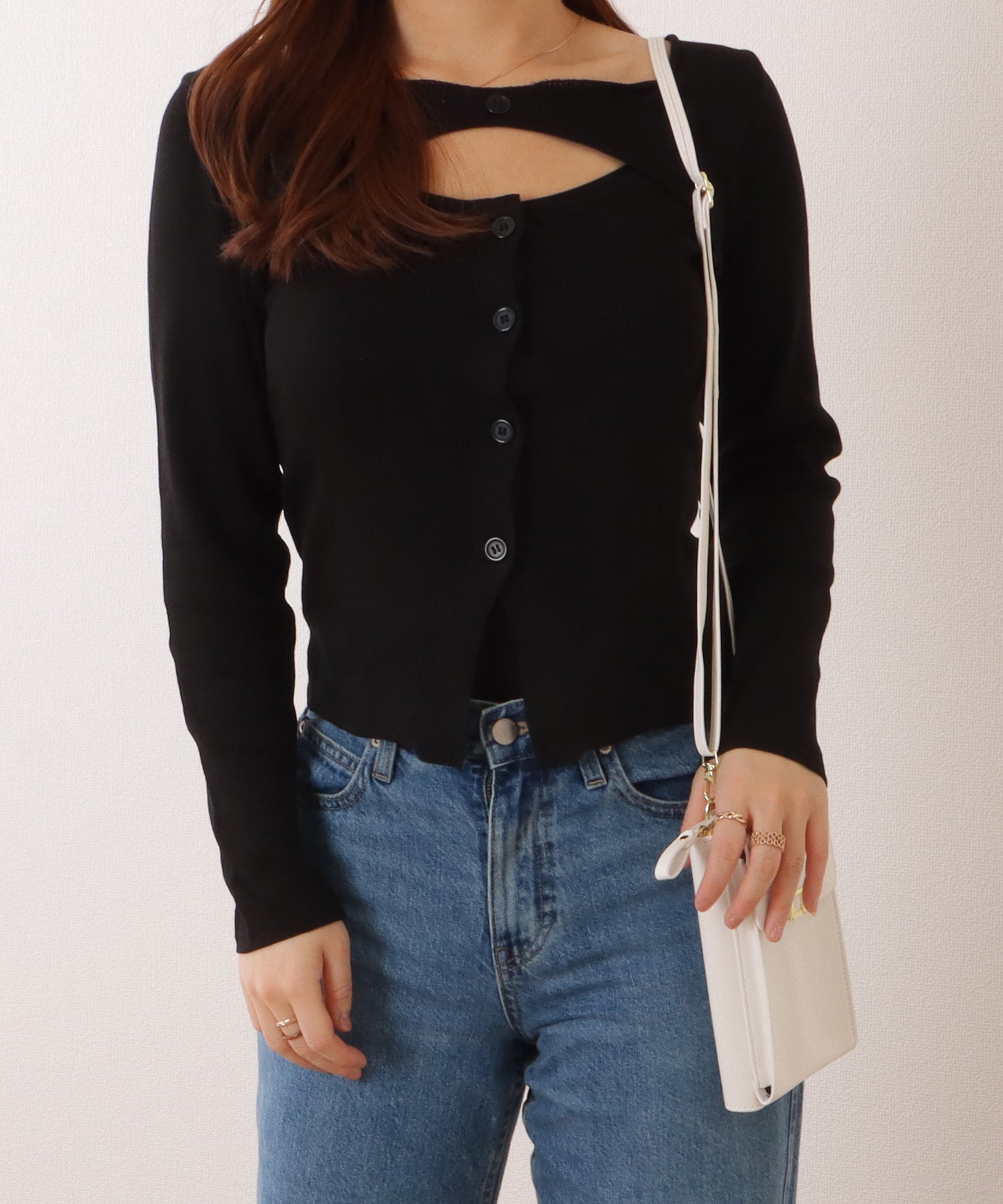 コンパクト スクエア ショルダー ウォレット