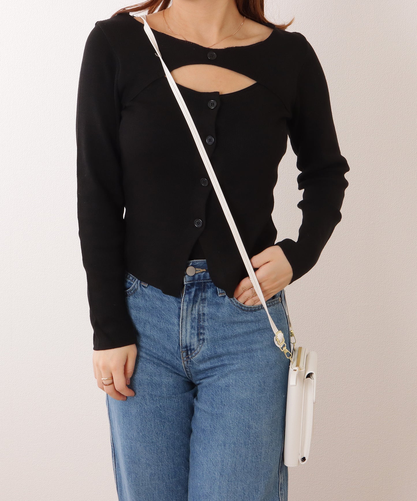 コンパクト スクエア ショルダー ウォレット