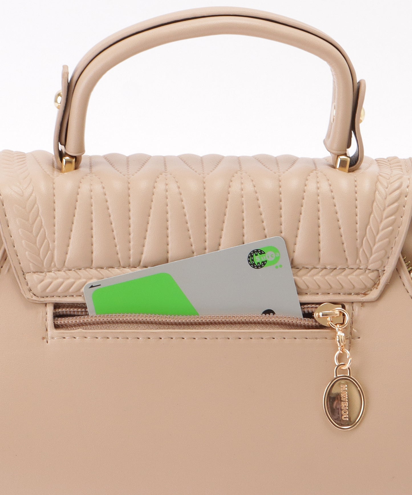 ハートバックル付き キルティング 2WAY ショルダー バッグ